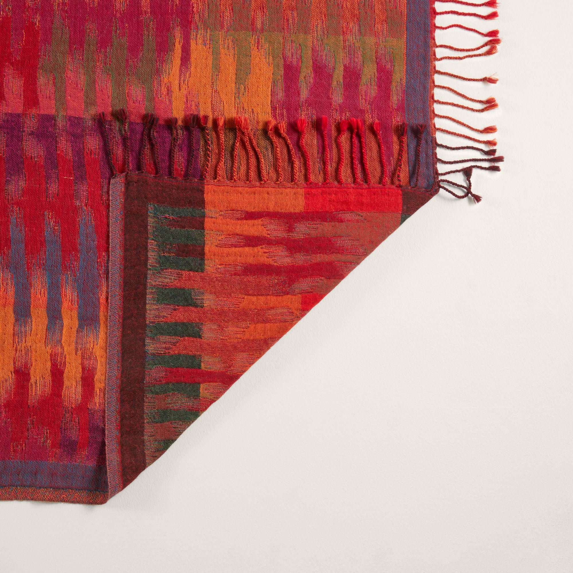 Plaid pure laine MADURA Rouge