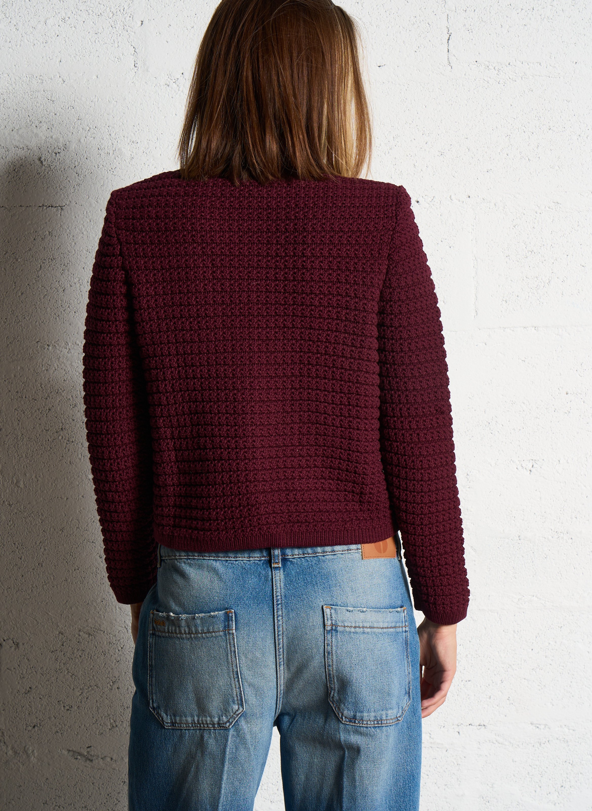 Vest met lange mouwen van gemengd katoen BA&SH Paars