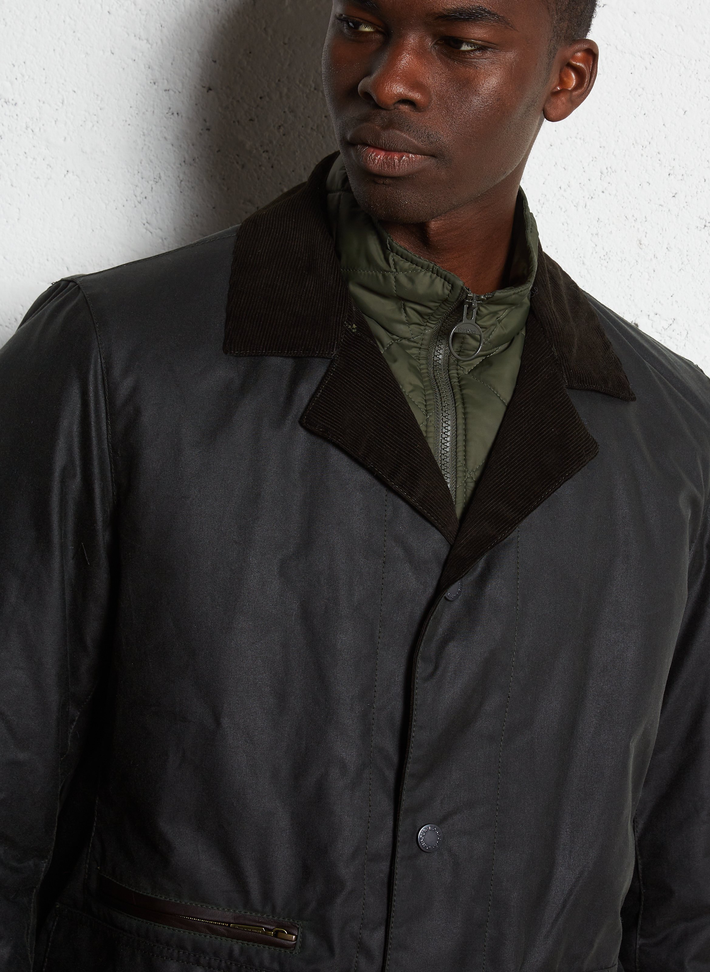 Recht, katoenen jasje BARBOUR Groen