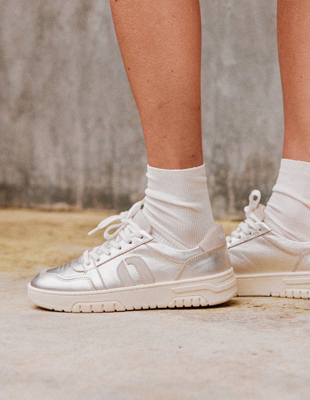 Baskets basses ODAJE EX. M.MOUSTACHE Argent