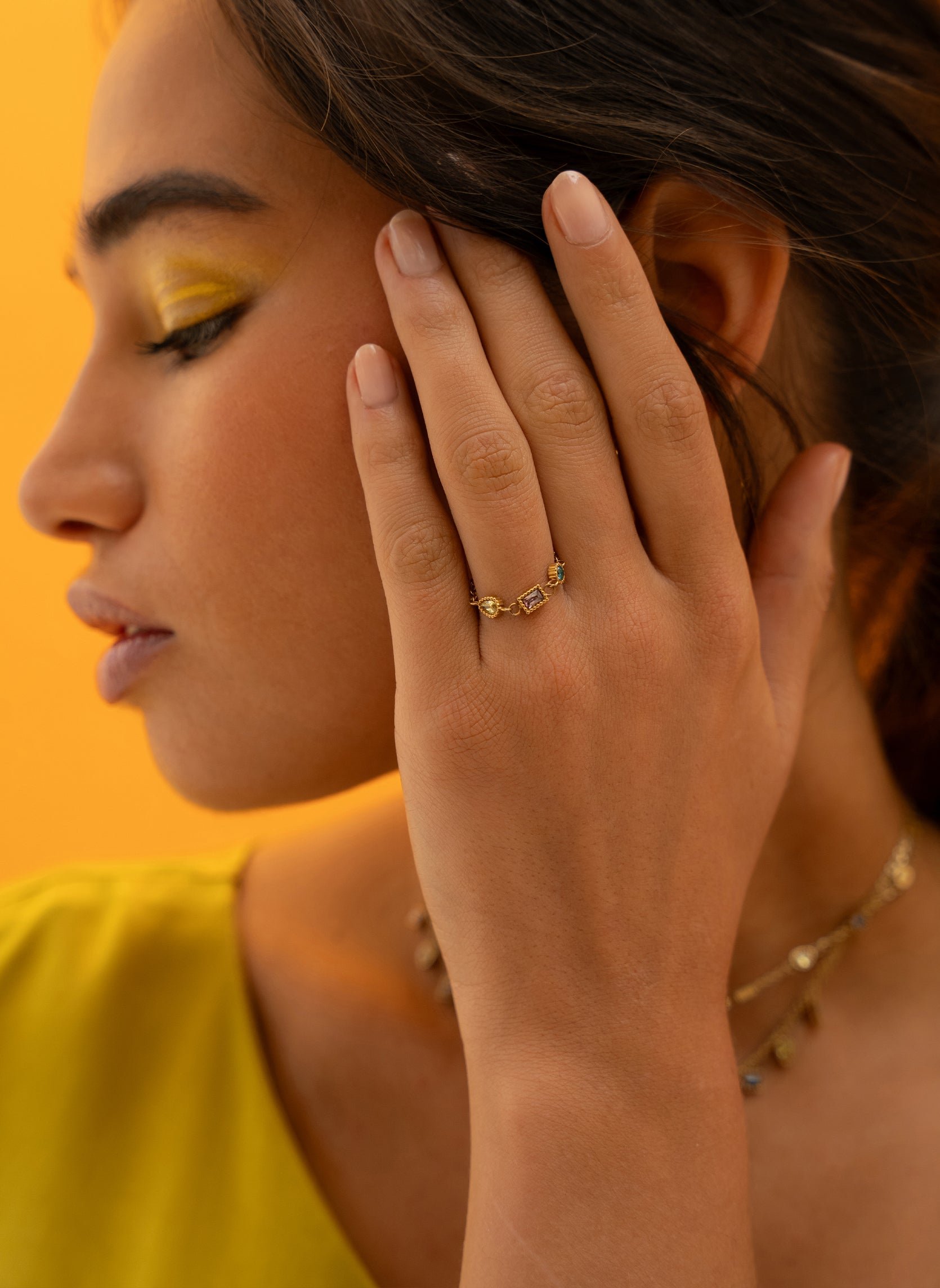 Chain ring isana AEC Paris Multicolored