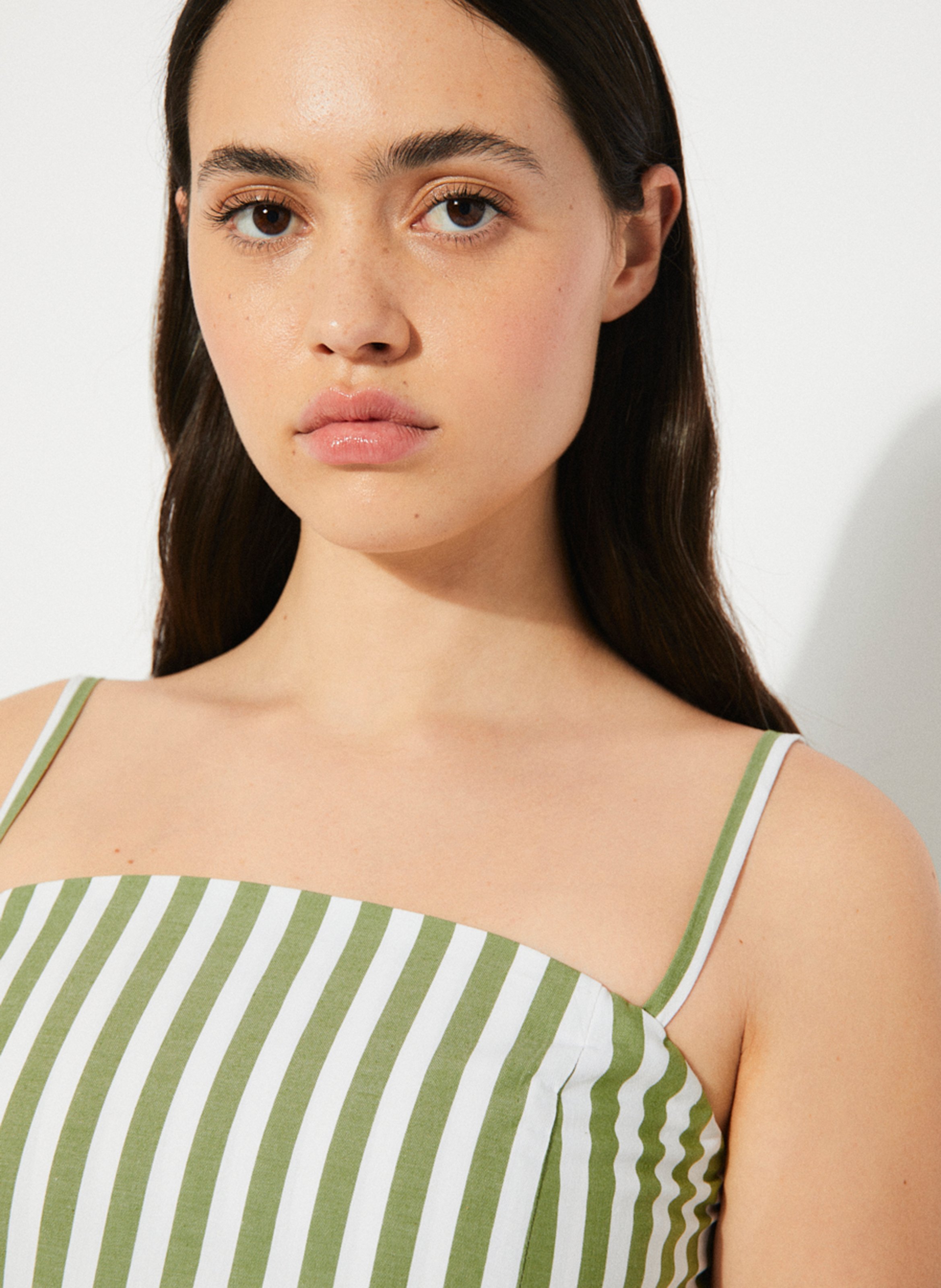 Robe midi en coton recyclé RITA ROW Vert