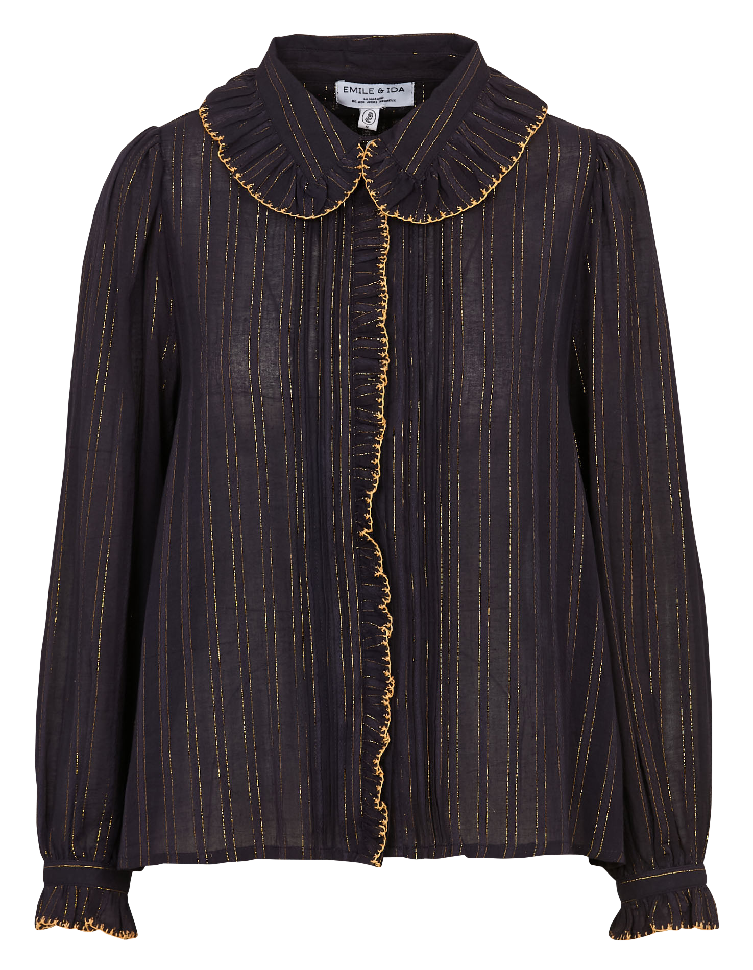 Baumwoll-Bluse EMILE ET IDA Blau