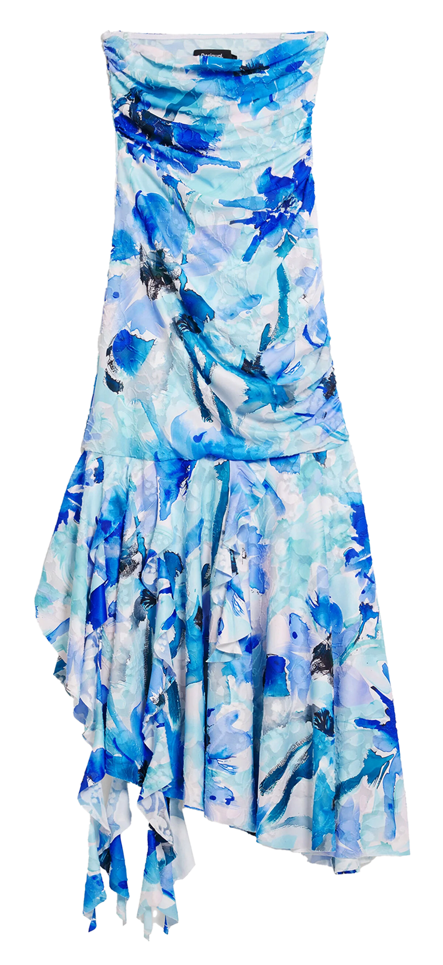 Robe midi imprimée DESIGUAL Bleu