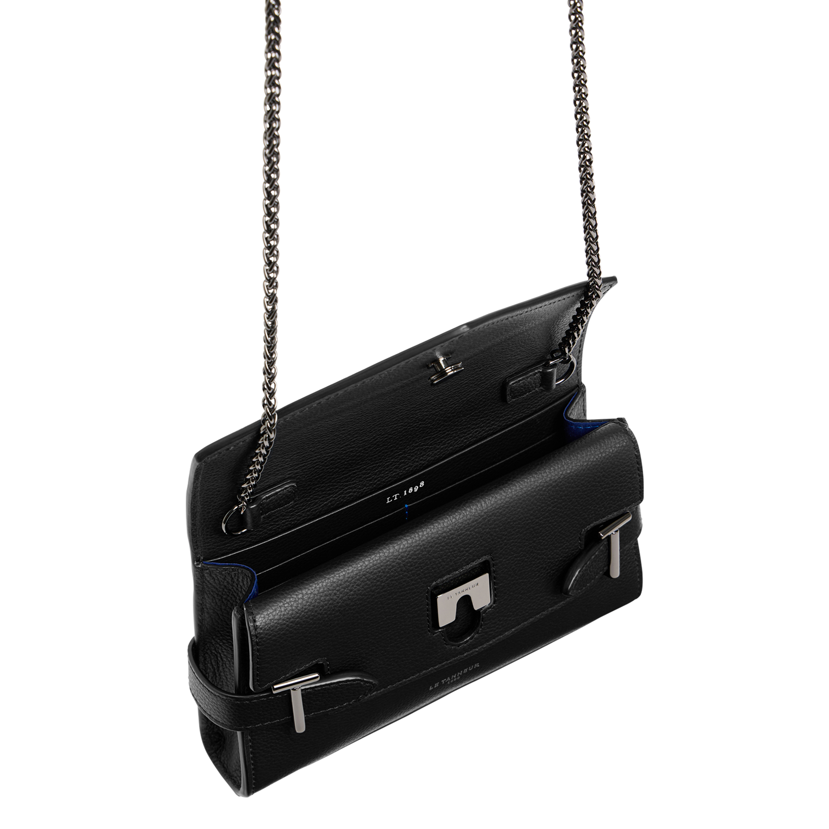 Sac bandoulière en cuir LE TANNEUR Noir