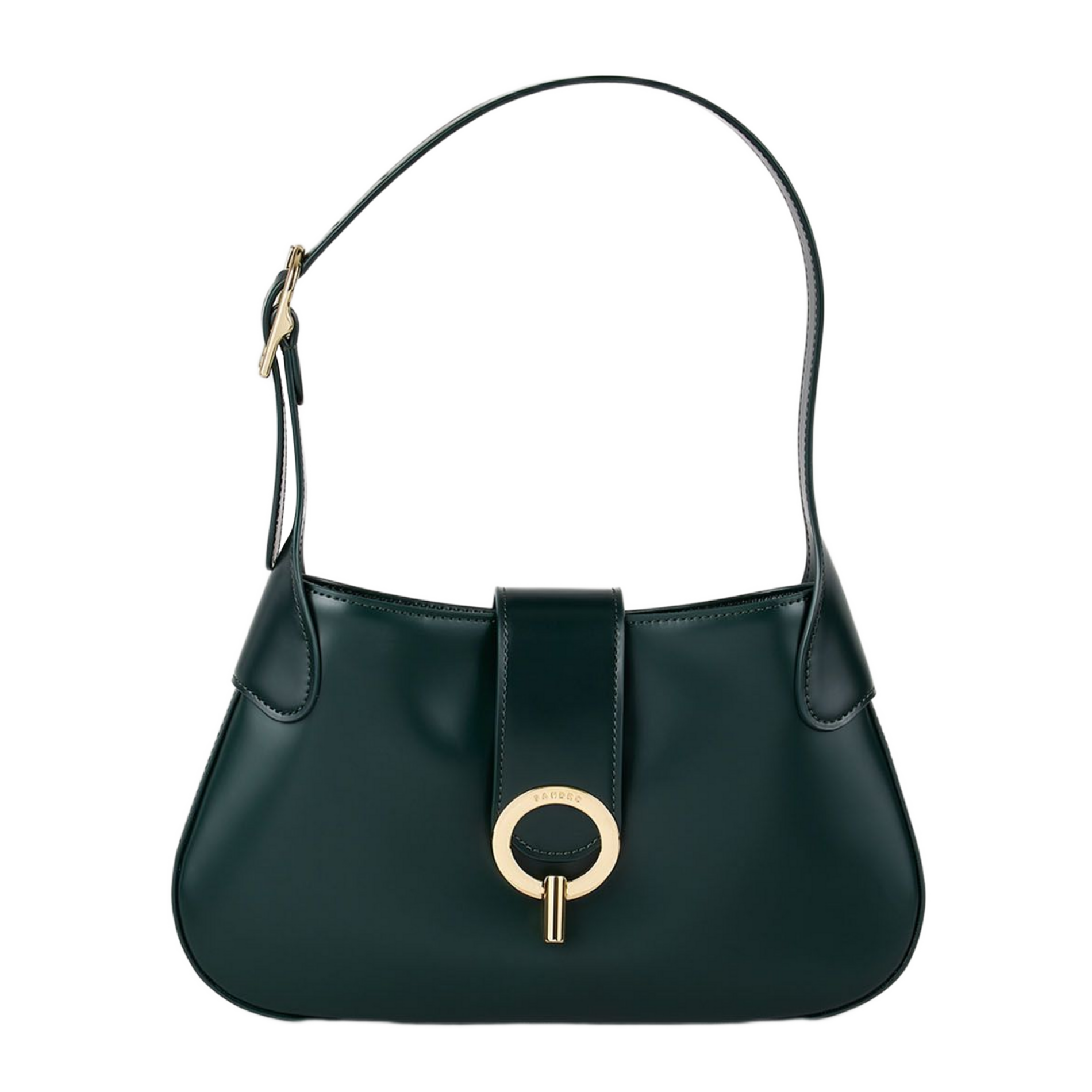 Smooth leather baguette bag SANDRO