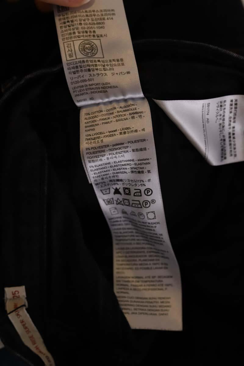 Cotton skinny jeans LEVI'S - Seconde main Black