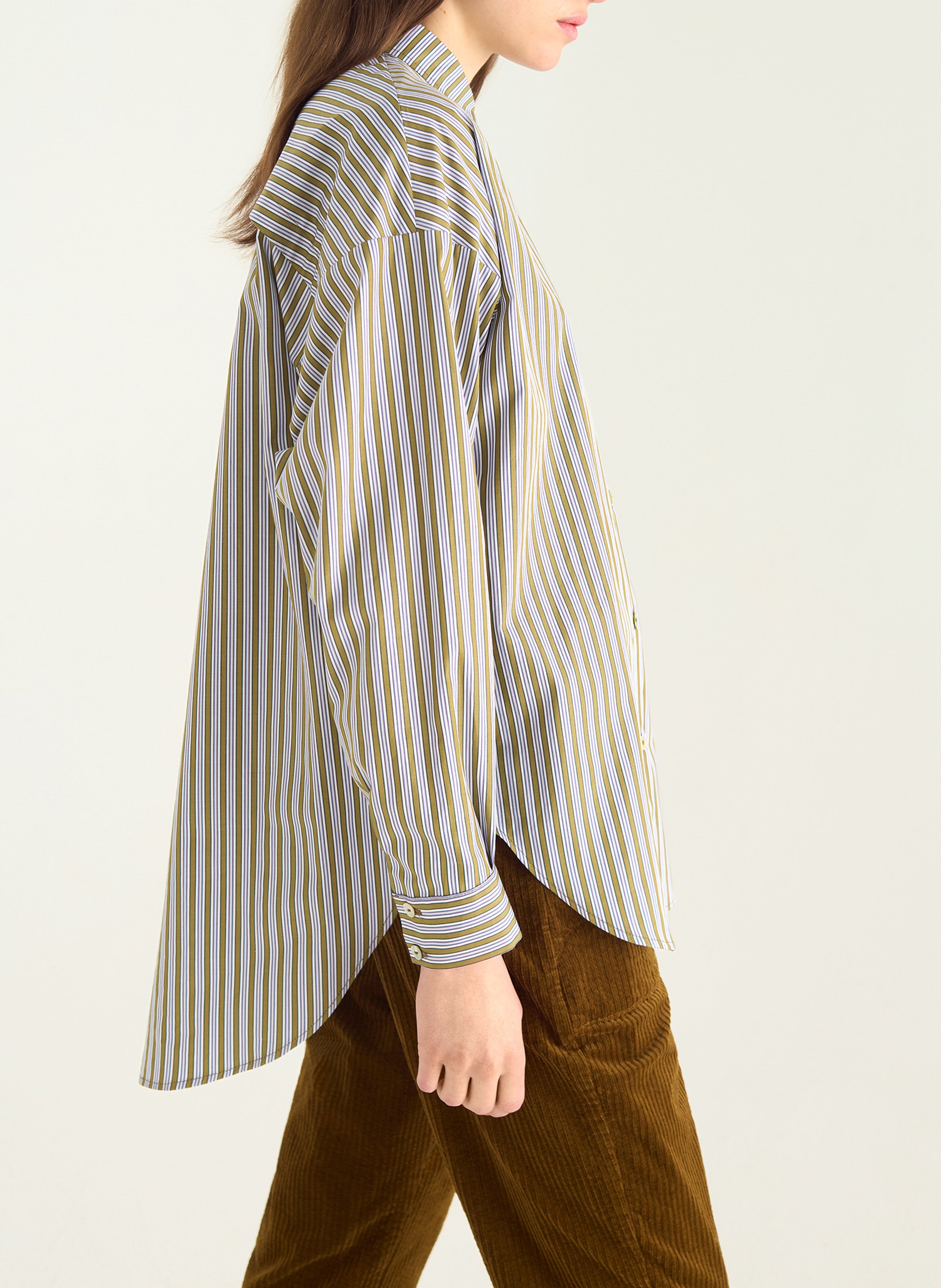 Blouse met klassieke kraag COTELAC Groen