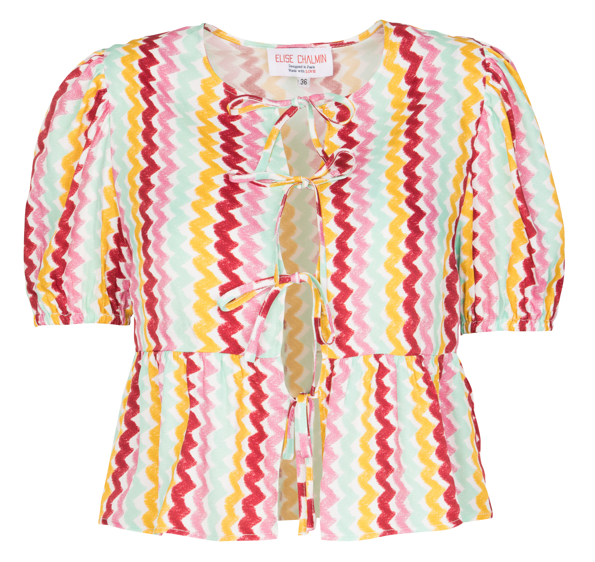 Top ample col rond ELISE CHALMIN Multicolore