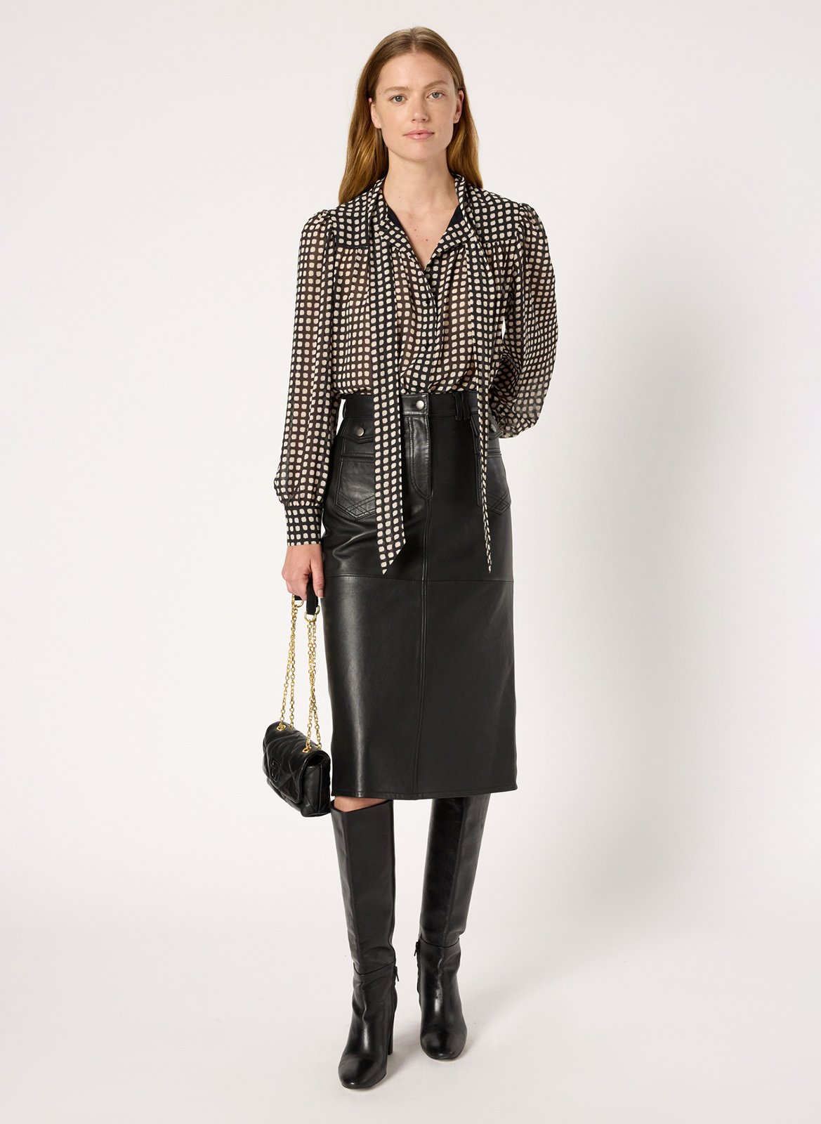 Rechte blouse met print GERARD DAREL Zwart