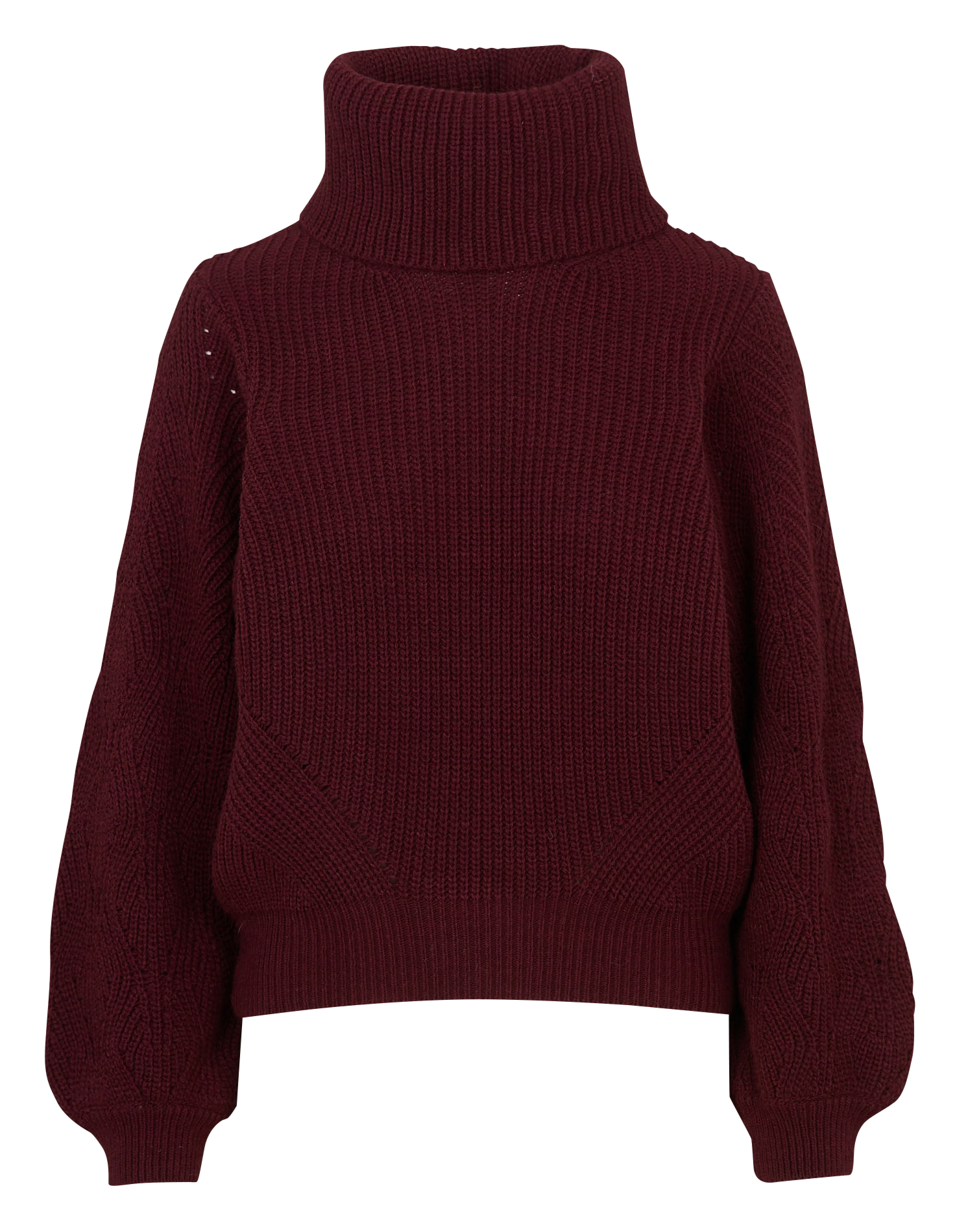 Col roulé droit en maille mélangée LA FEE MARABOUTEE Marron