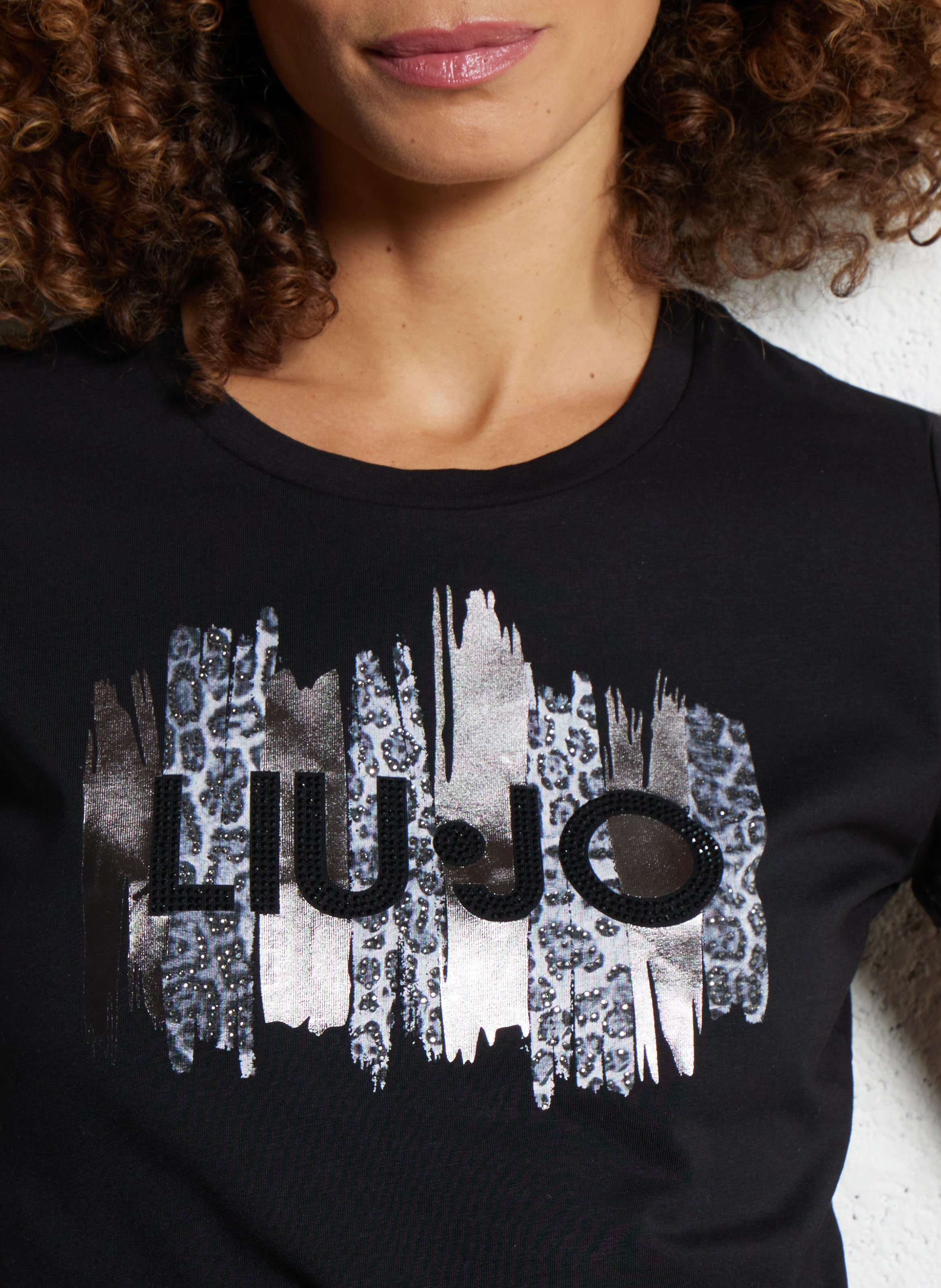 Camiliday round-neck sleeveless cotton top LIU JO Black