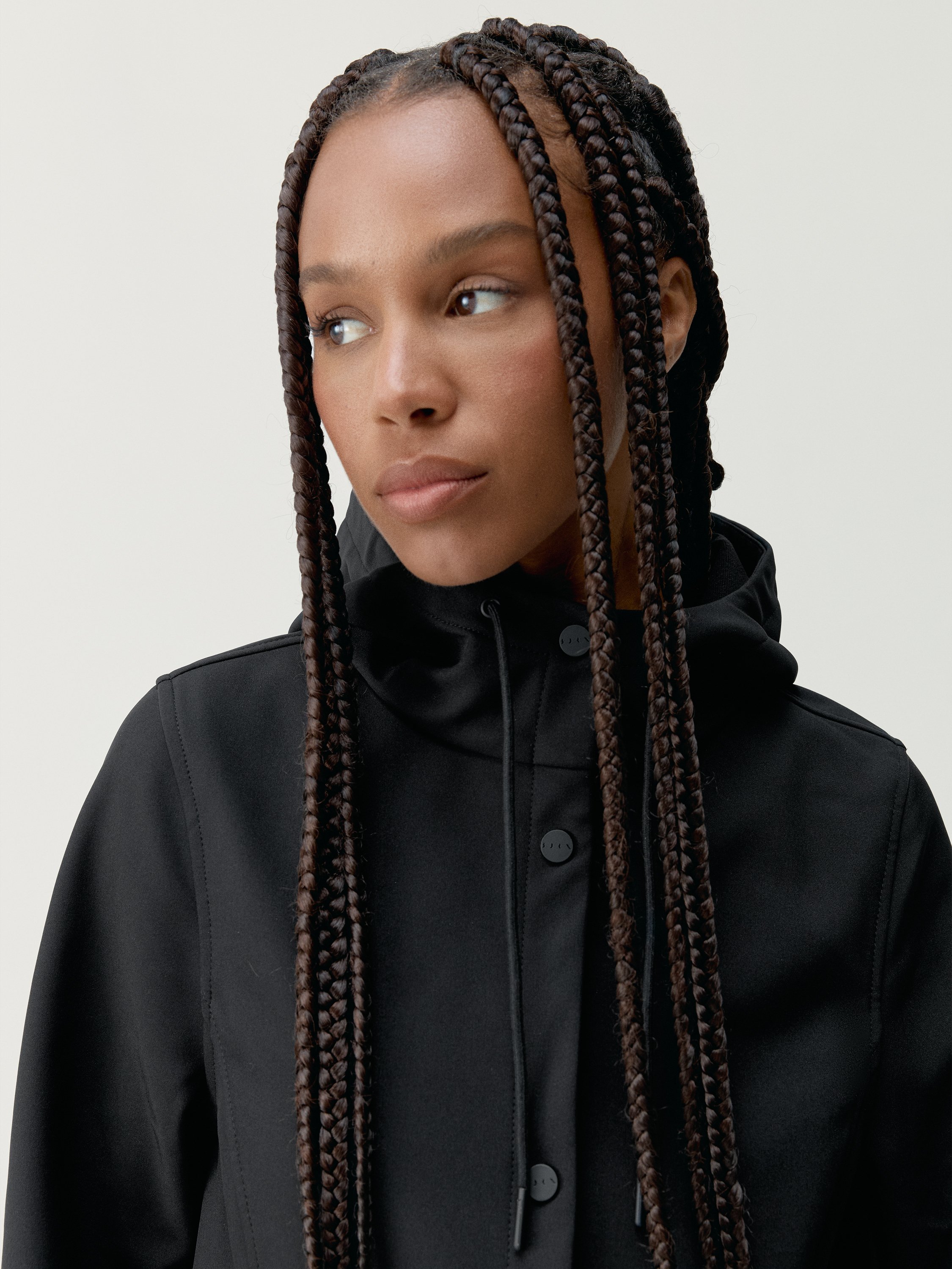 Windbreaker trench coat BORN LIVING YOGA Black