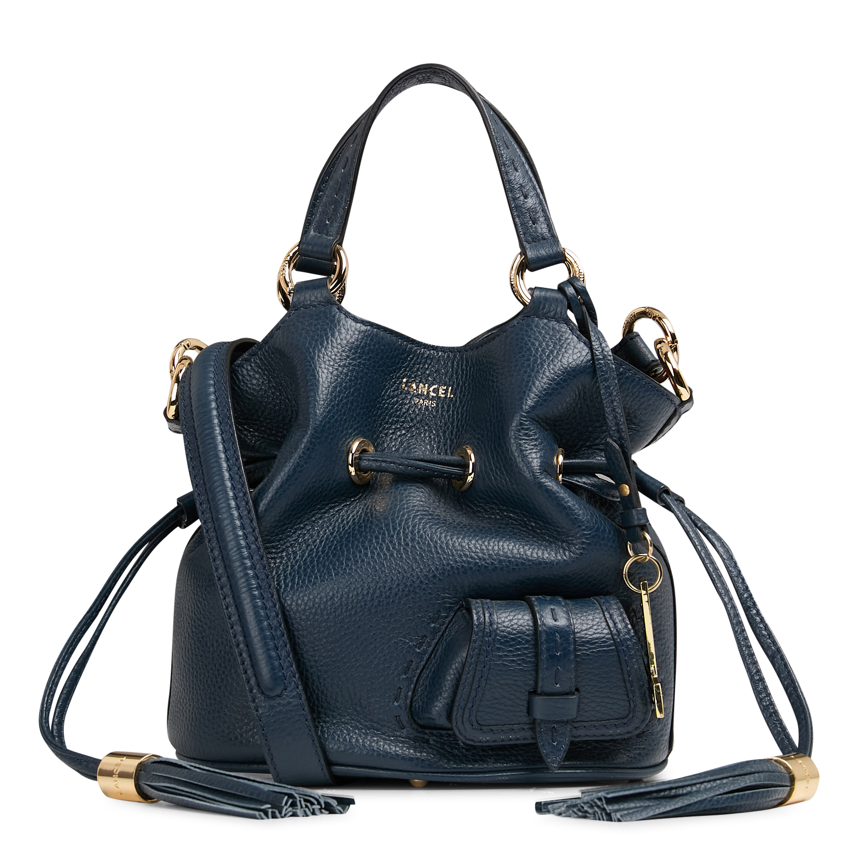 Sac seau en cuir grainé LANCEL