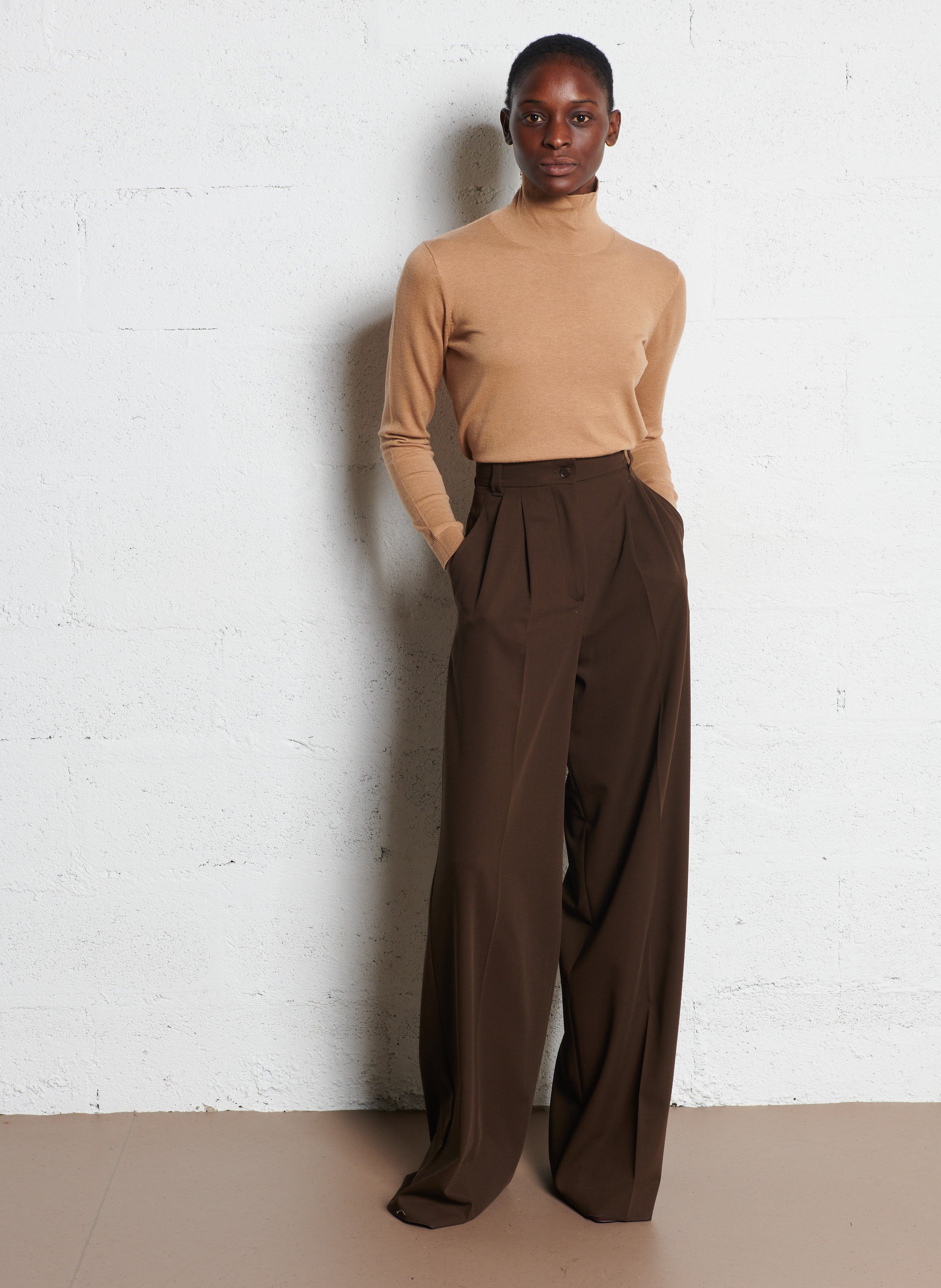 Straight-cut high-neck sweater MAX MARA WEEK END Beige