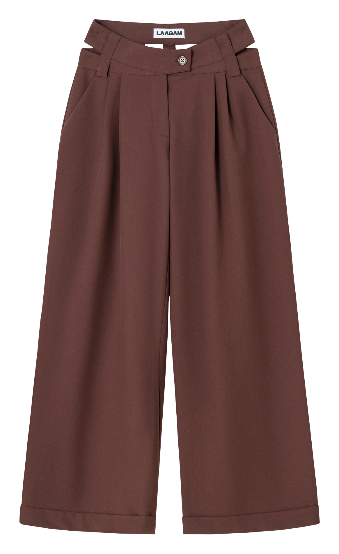 Azawood high-waisted wide-leg trousers LAAGAM Brown
