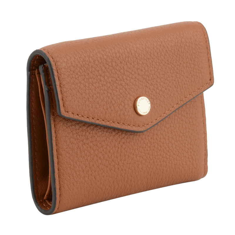 Leather coin purse POURCHET Brown