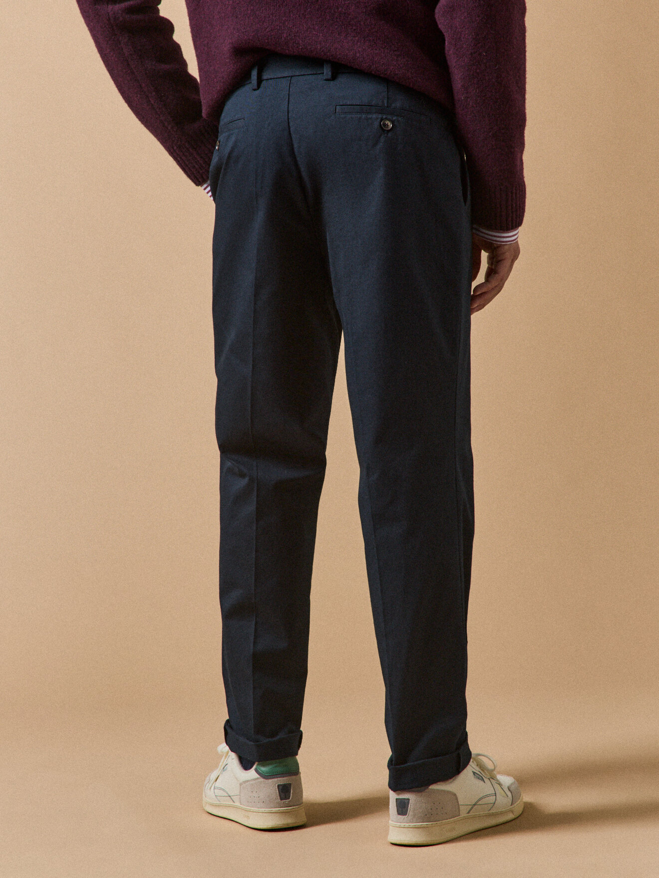Wide-leg chino pants CYRILLUS Blue