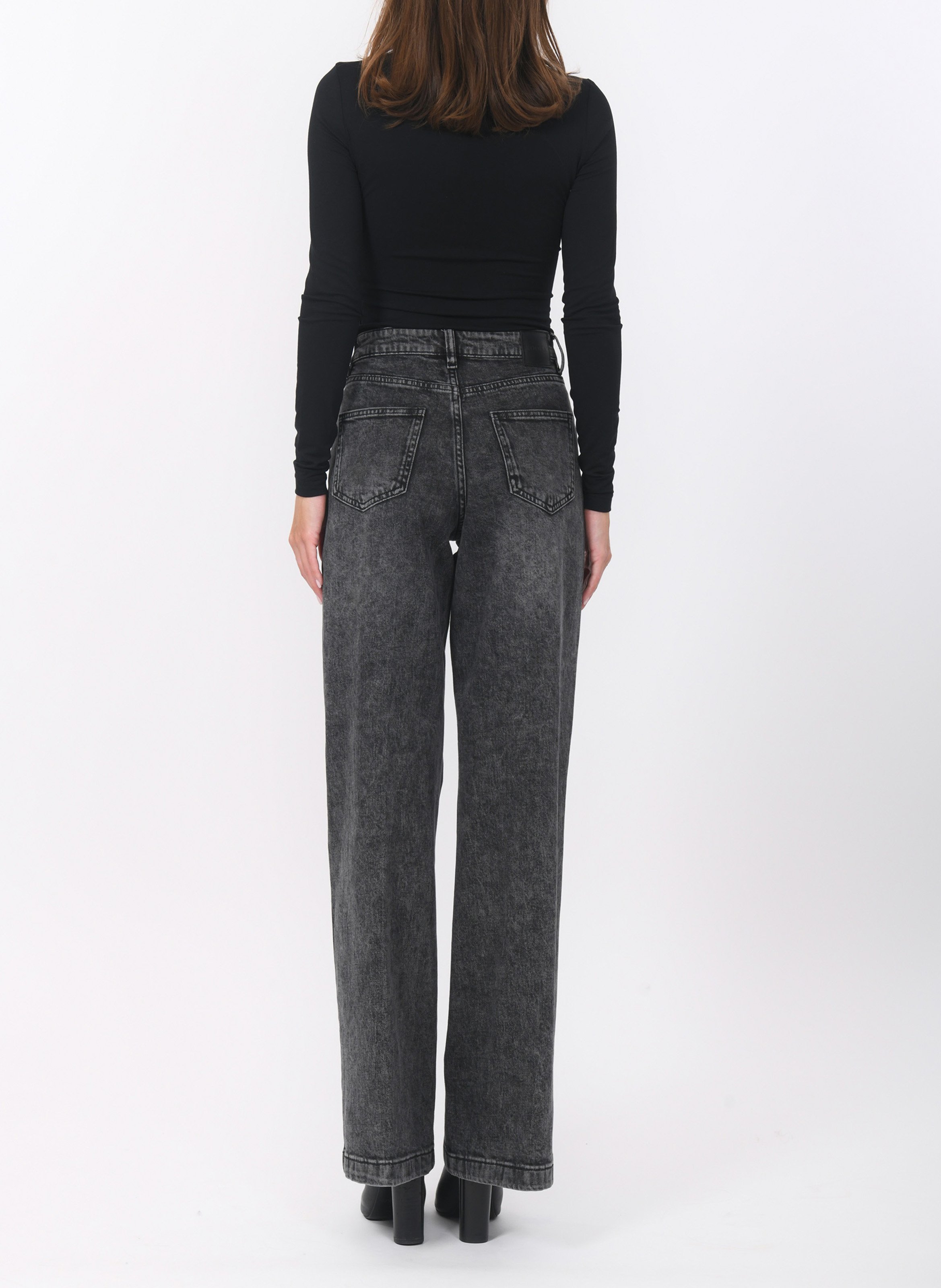 Cotton-blend straight jeans KOOKAI Black