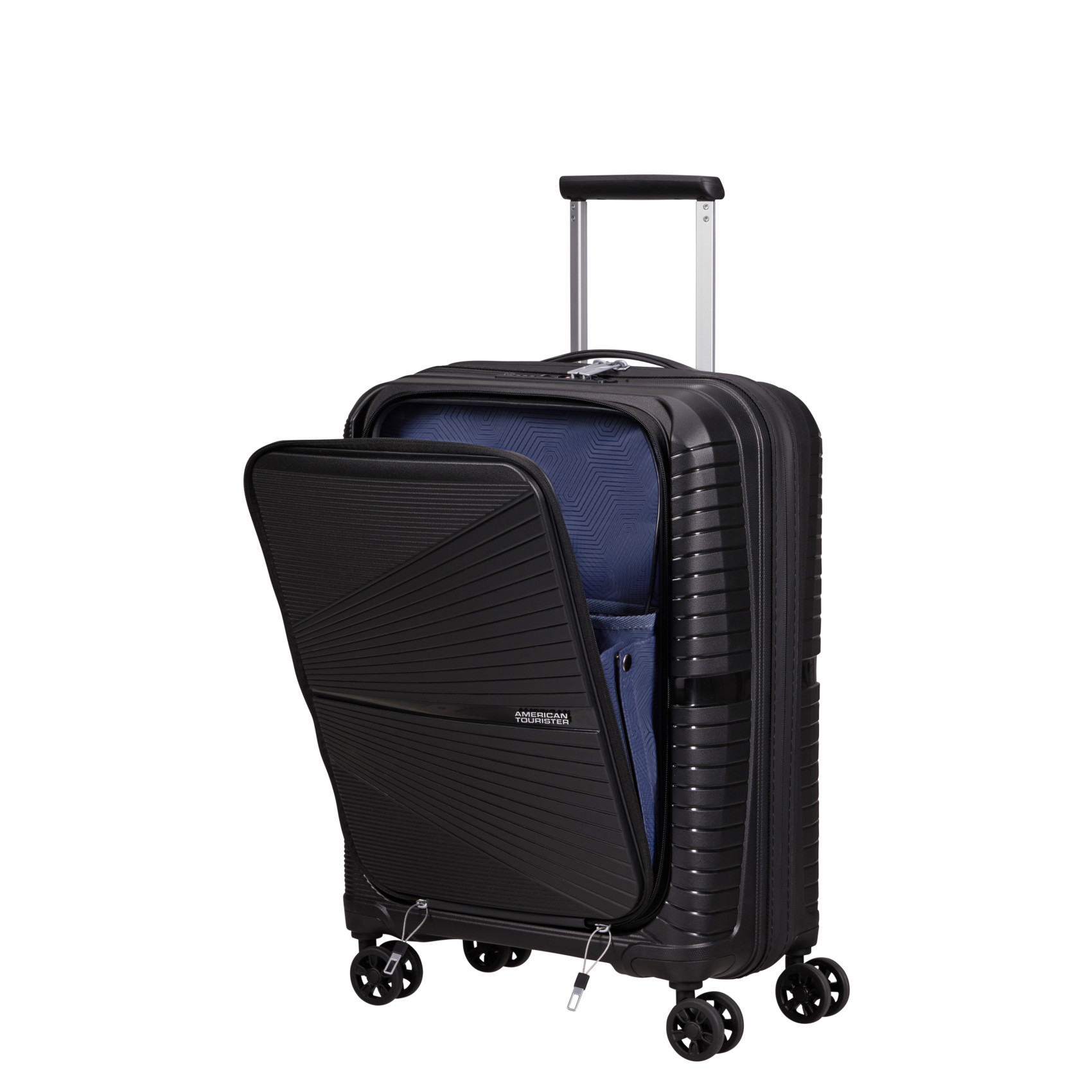 Airconic 4-wheel carry-on suitcase Black