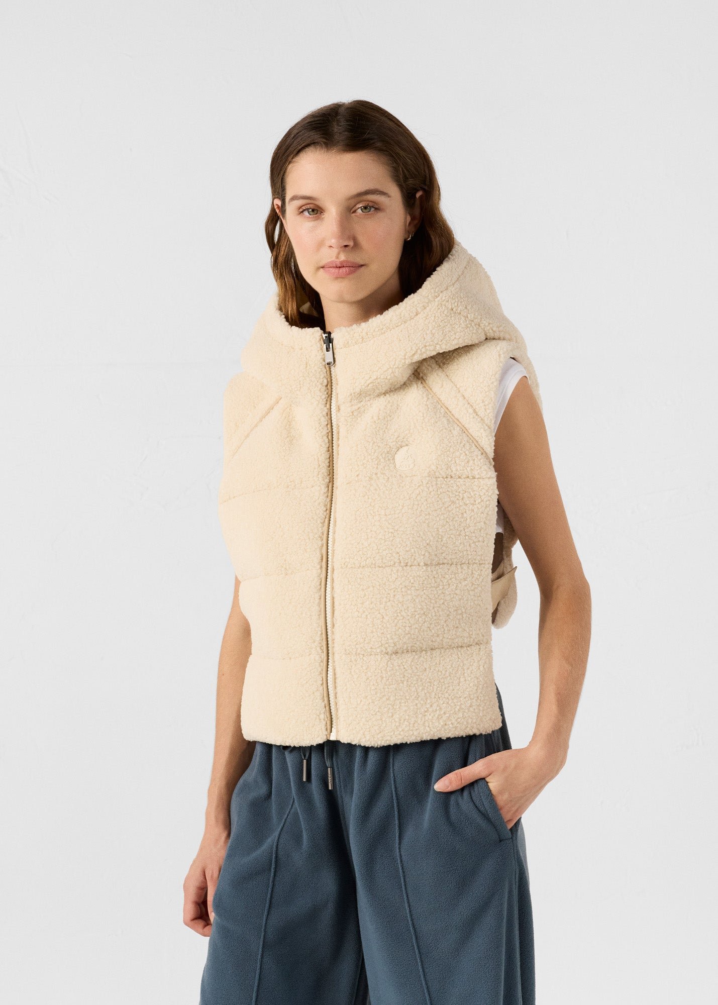 Sherpa hooded jacket JOTT White