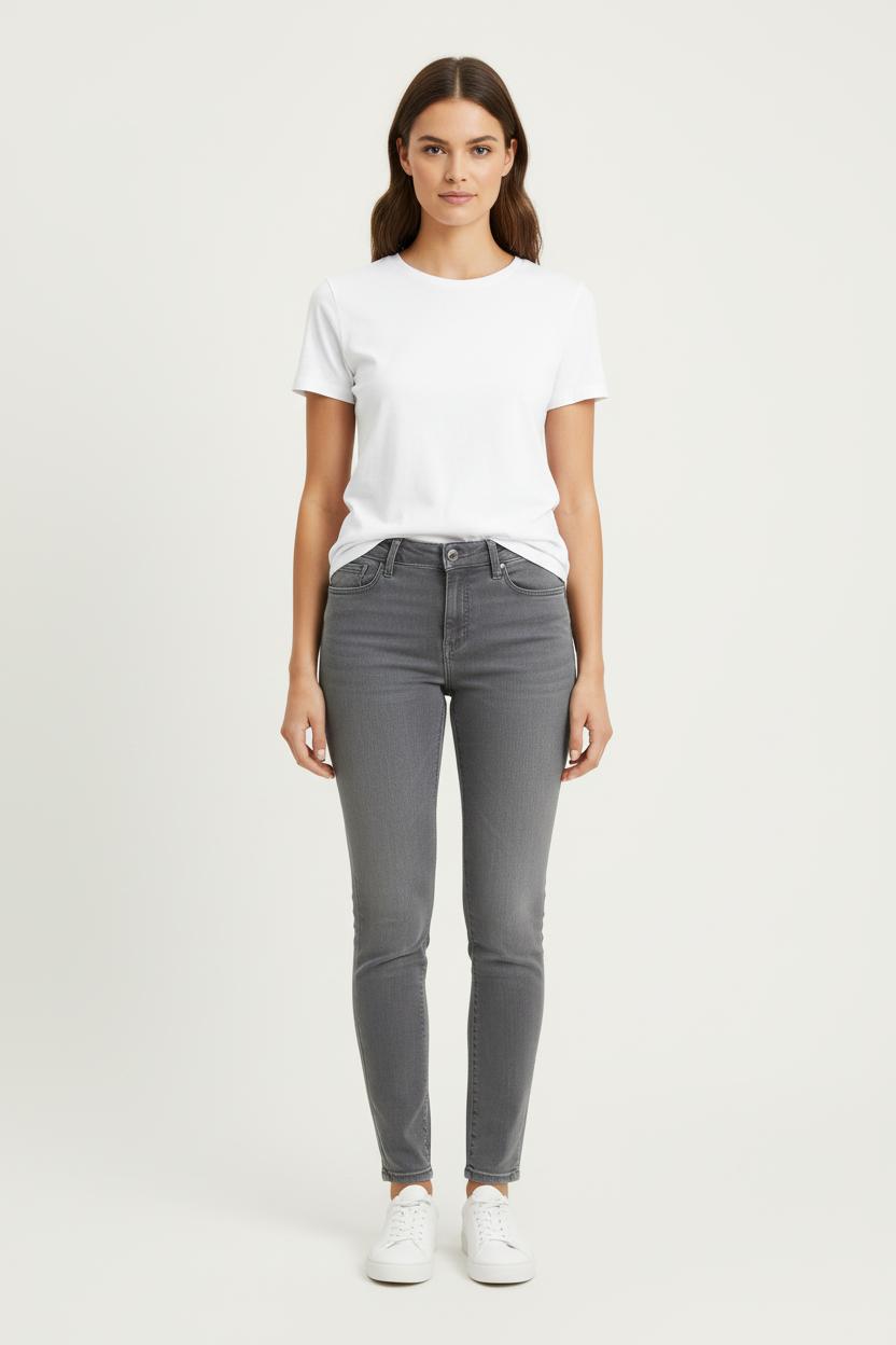 Cropped slim jeans with studs COMPTOIR DES COTONNIERS - Seconde main Grey