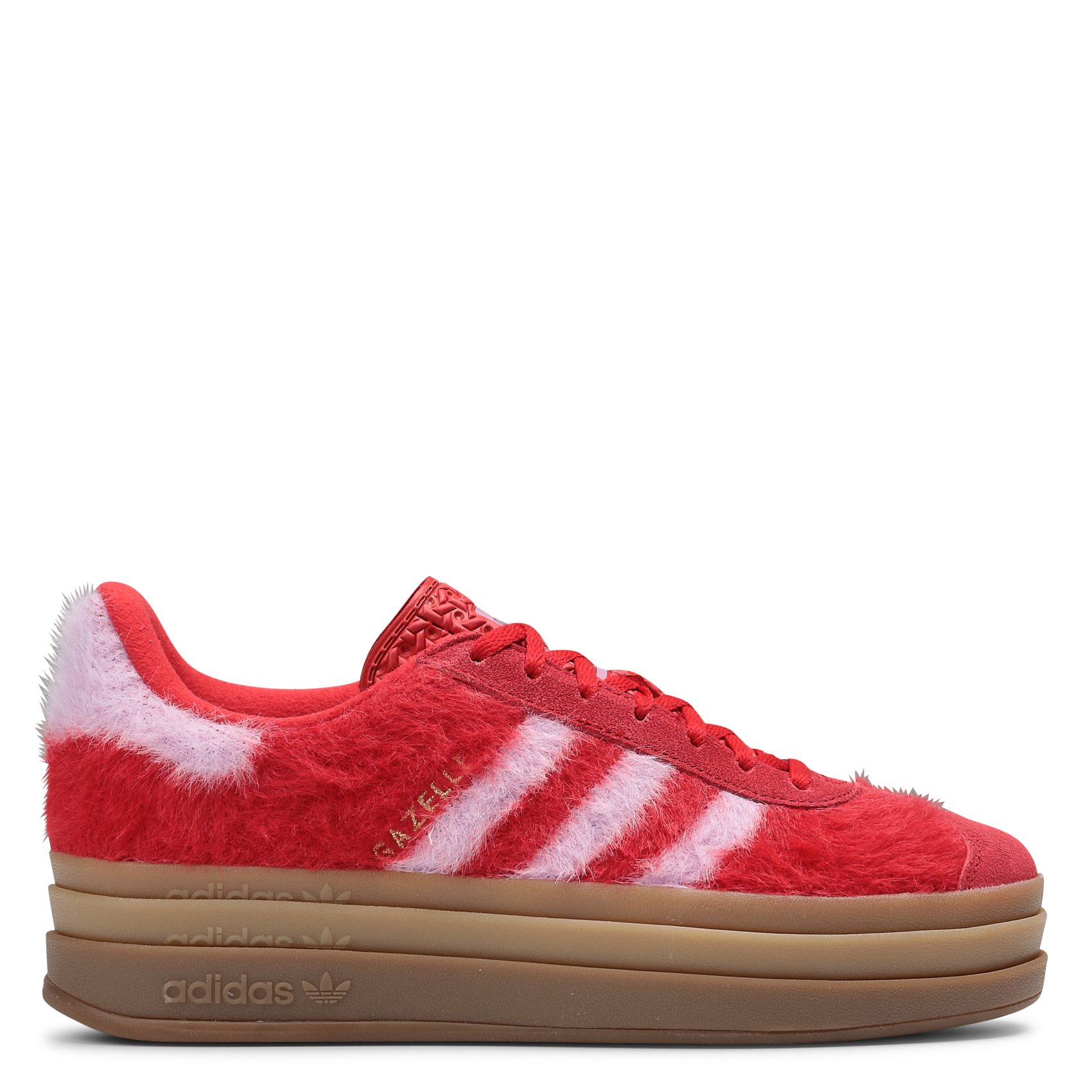 Baskets à plateformes en cuir ADIDAS Rouge