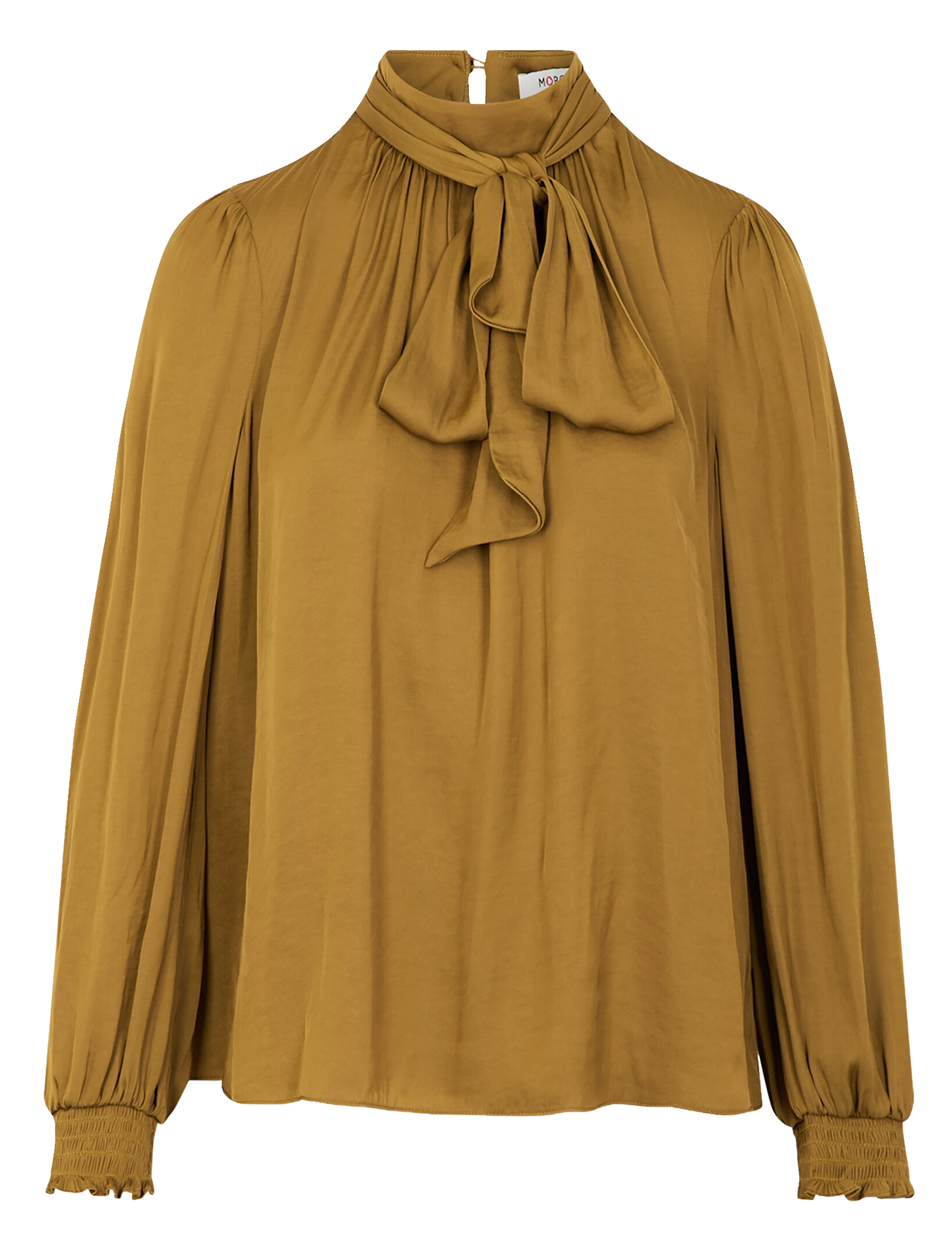 Blouse fluide col lavallière MORGAN Marron