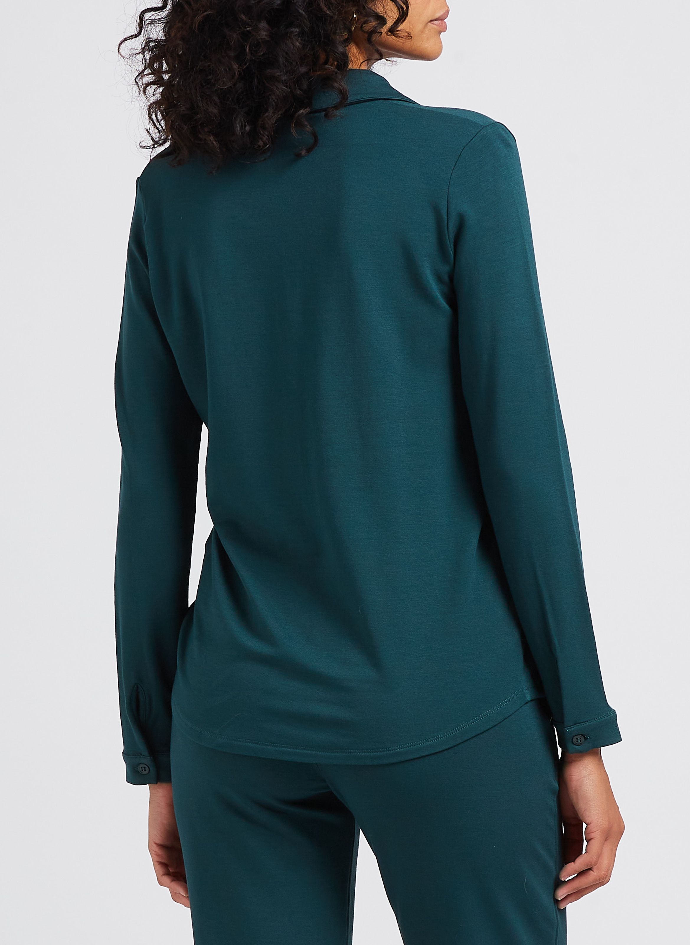 Shirt with classic collar MAJESTIC FILATURES Green