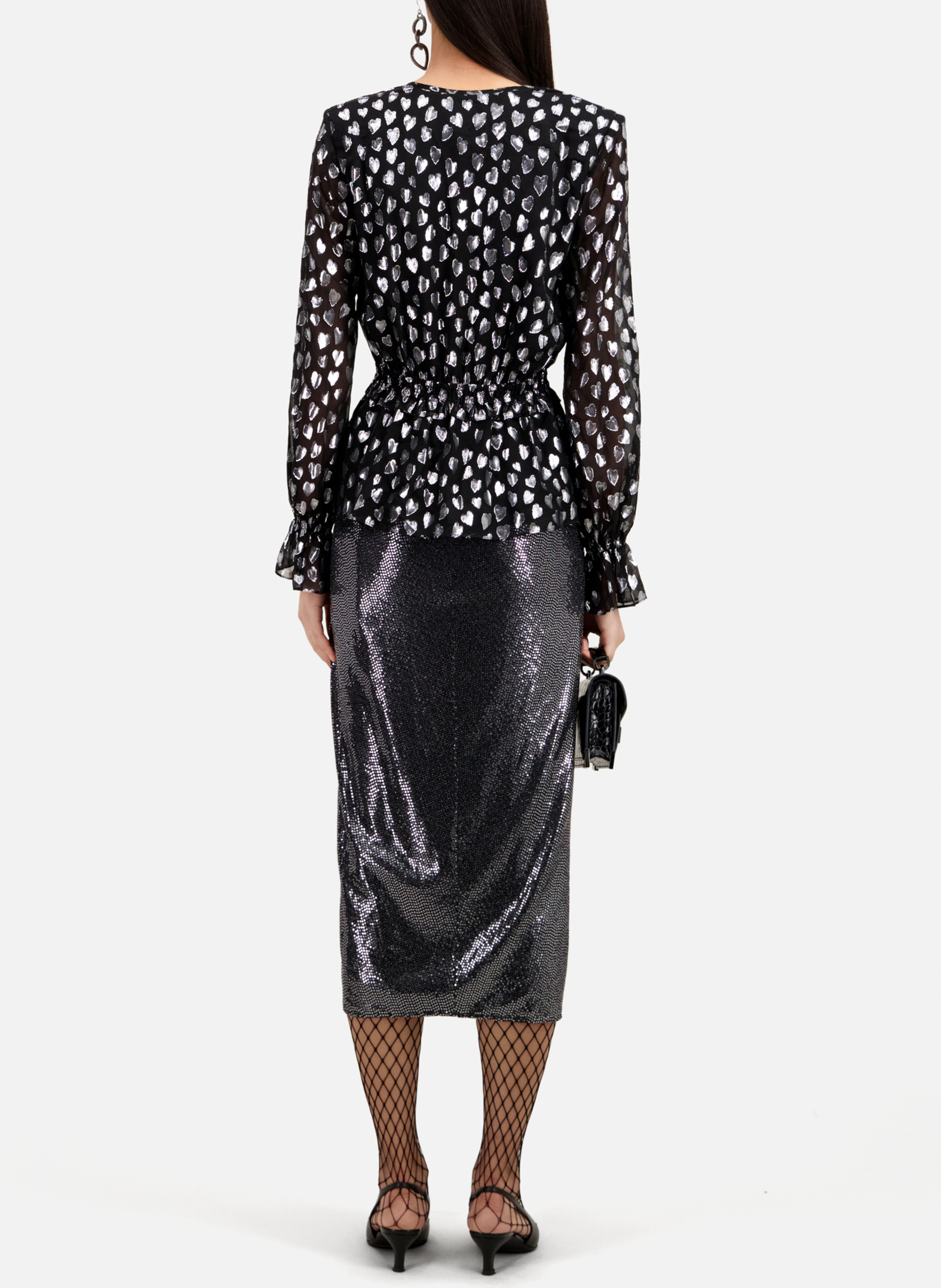 Top col V imprimé THE KOOPLES Gris