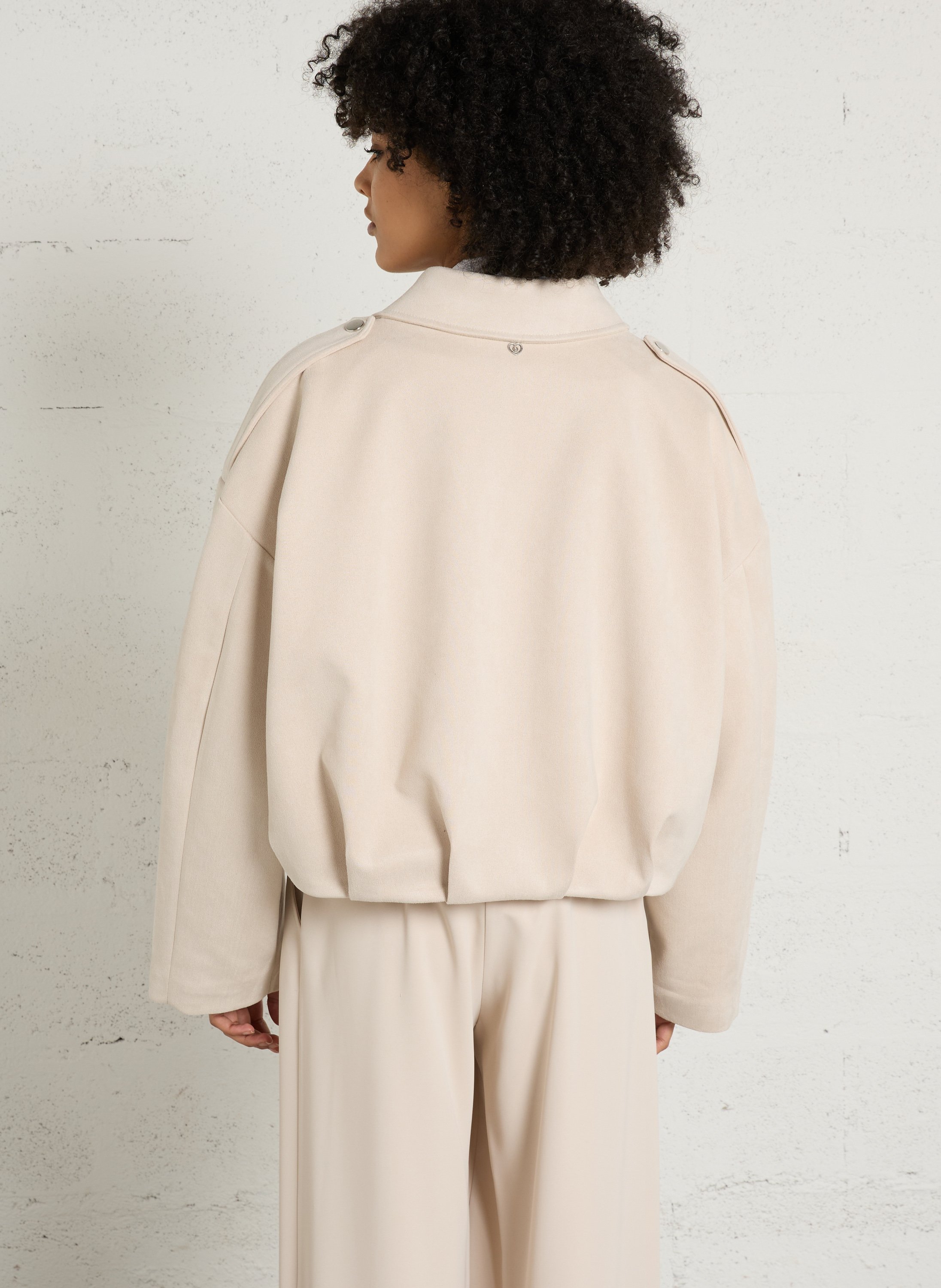 Oversize-Jacke mit klassischem Kragen PLEASE Braun