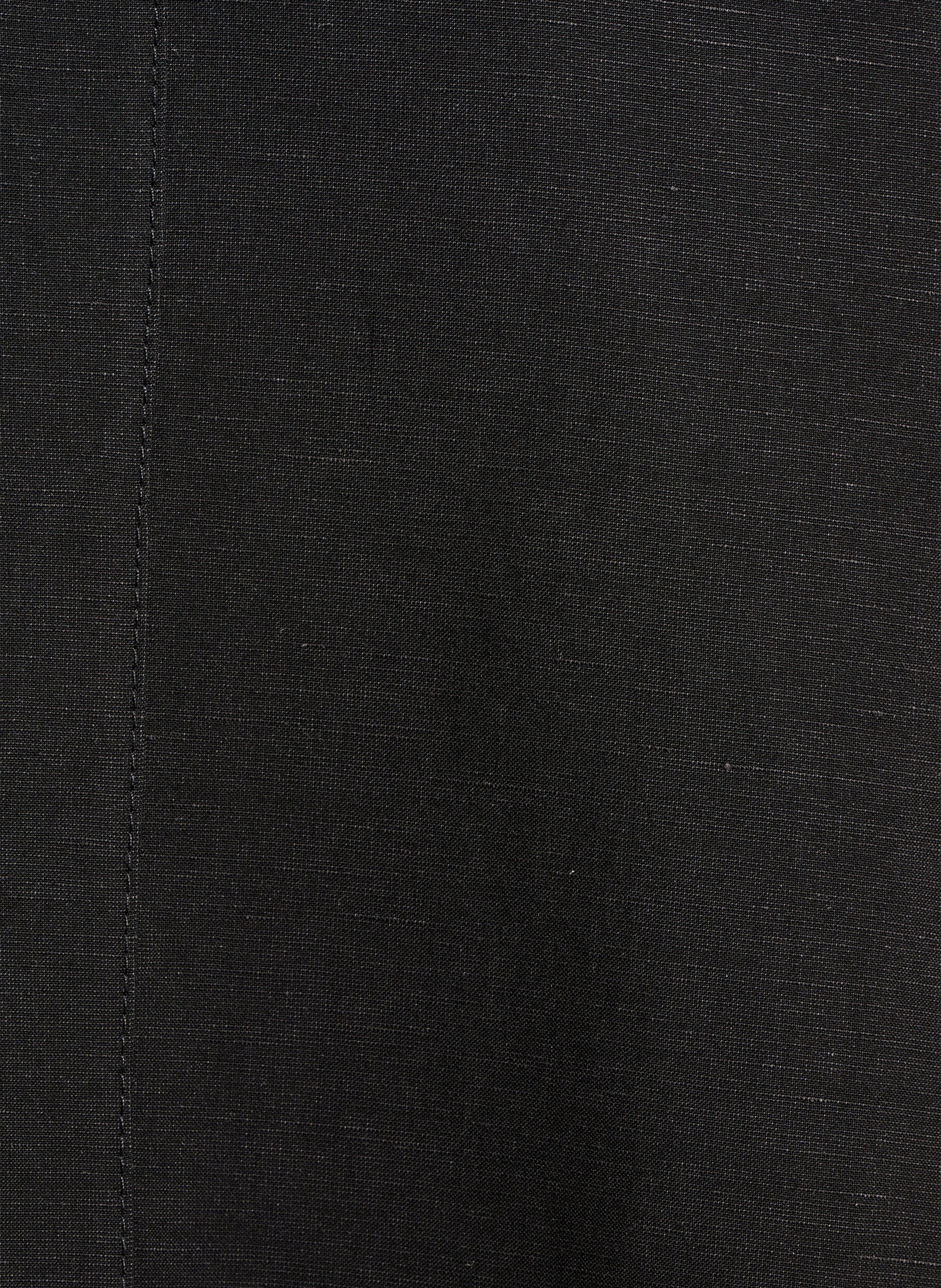 Robe courte ample col tunisien unie LA FEE MARABOUTEE Noir