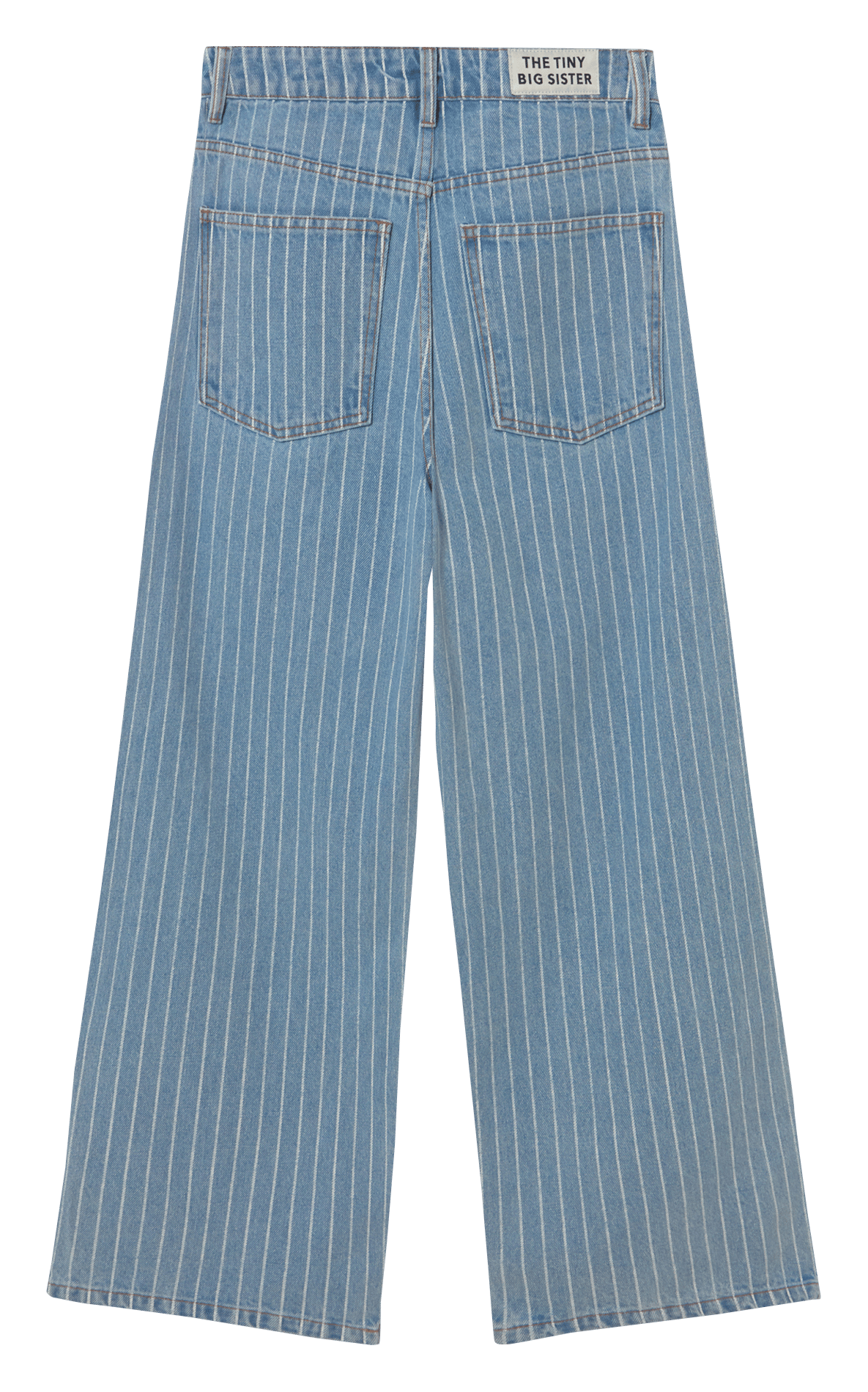 Straight leg striped cotton jeans THE TINY BIG SISTER Blue