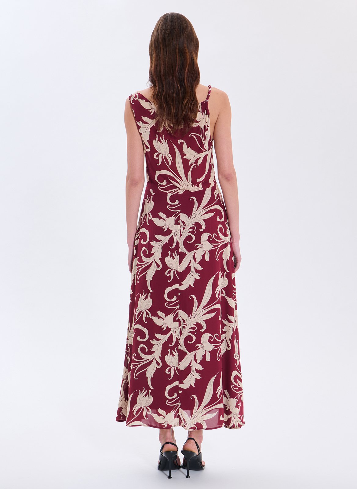 Robe longue florale sans manches ZAPA Blanc