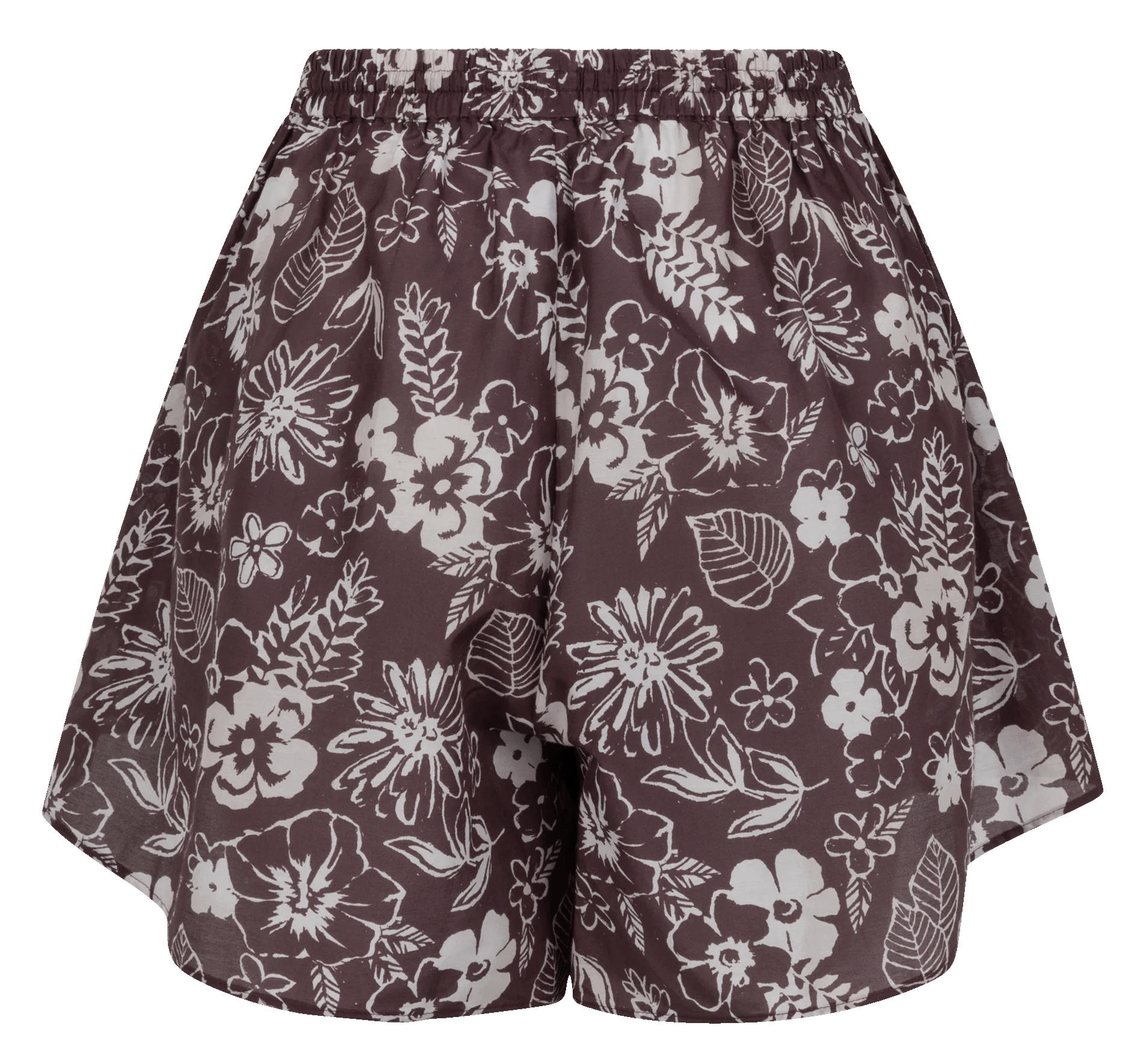 Short imprimé en coton mélangé LOVE STORIES Marron