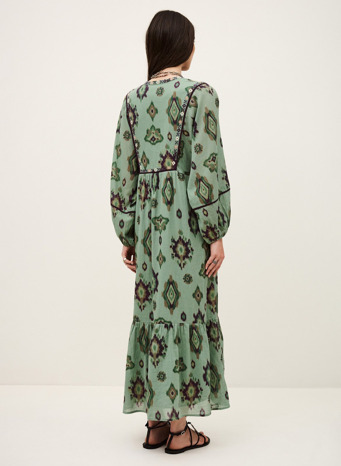 Halflange jurk met print BA&SH Groen