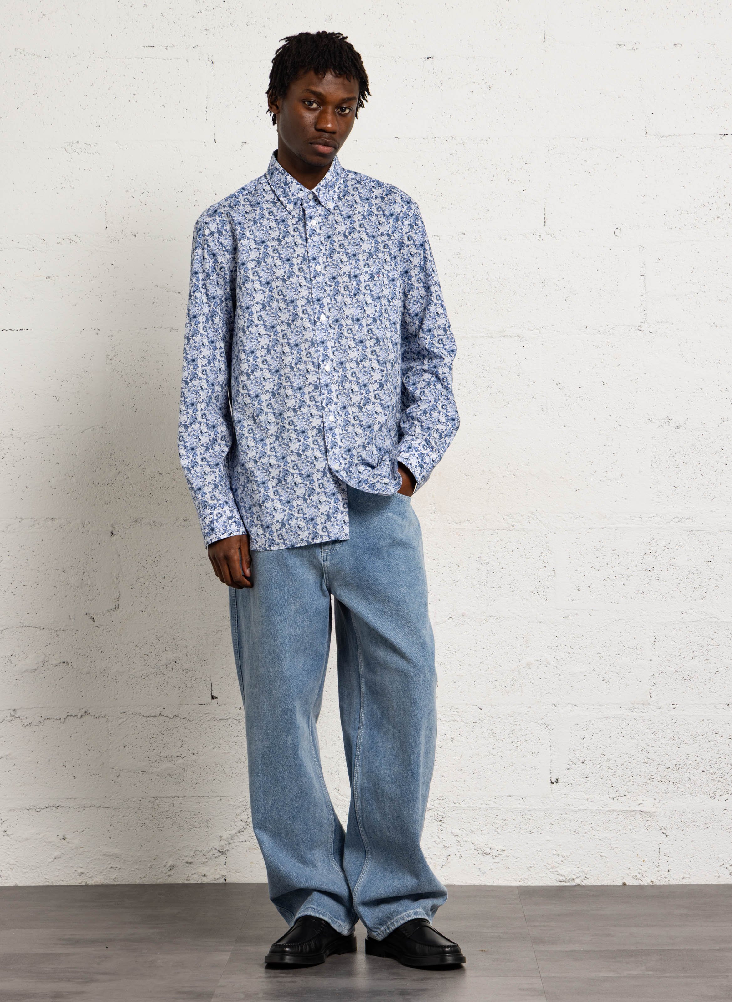 Chemise droite en coton EDEN PARK Rose