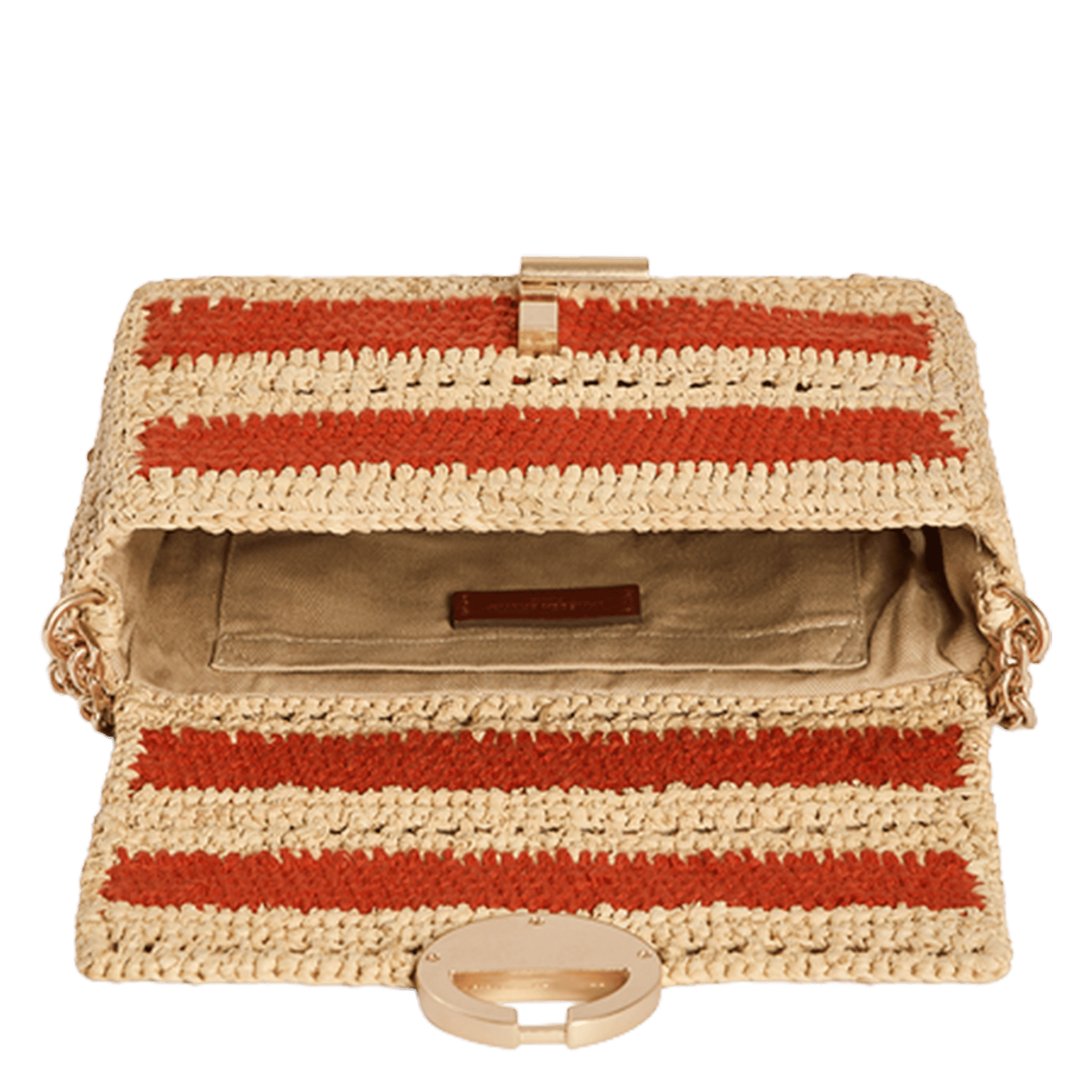 Clutch aus Bast VANESSA BRUNO Orange