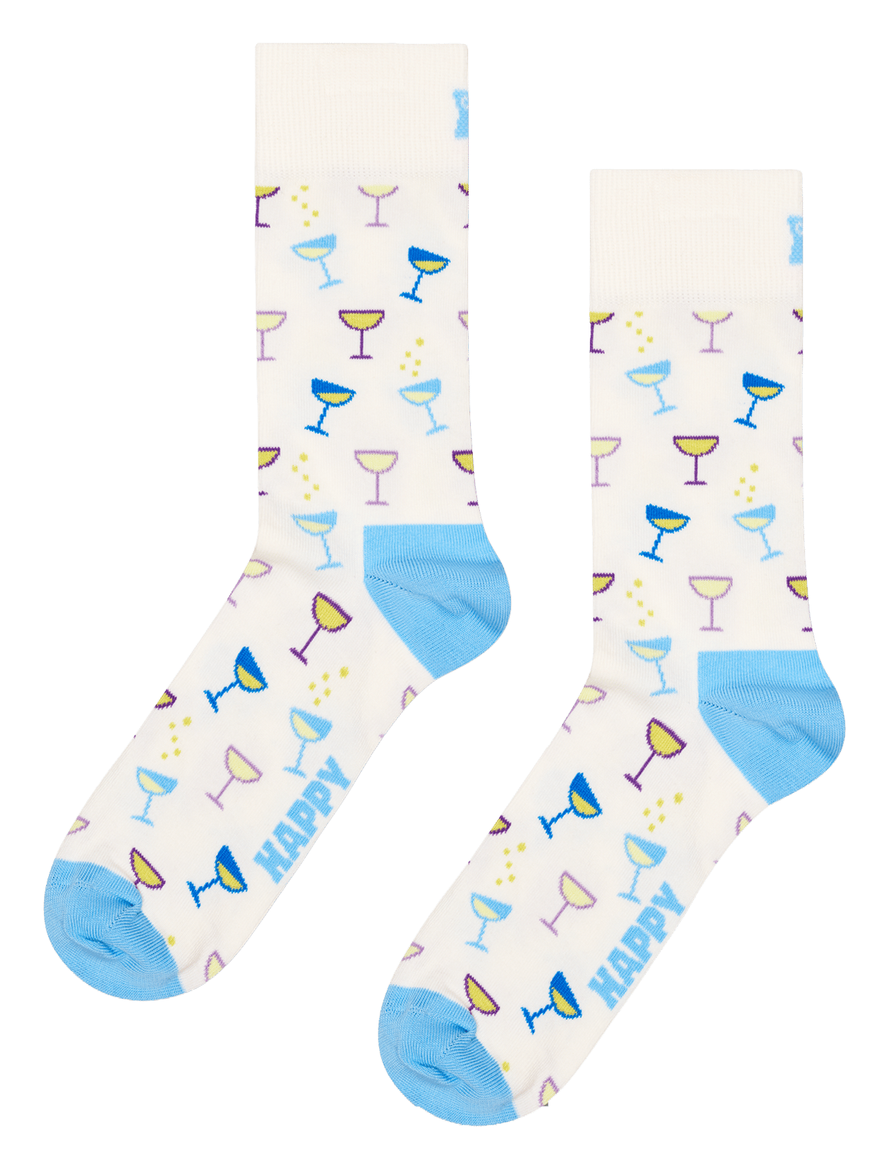 Sokken met print | katoenblend HAPPY SOCKS Wit