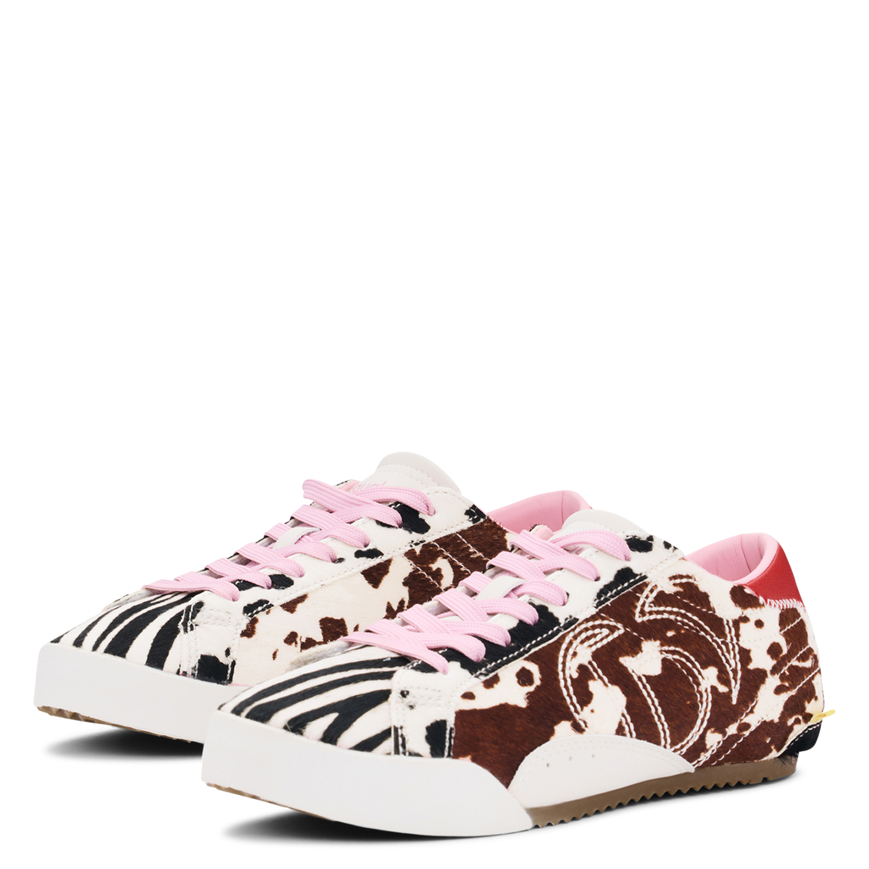 Low-top sneakers in mixed printed leather DESIGUAL Multicolored