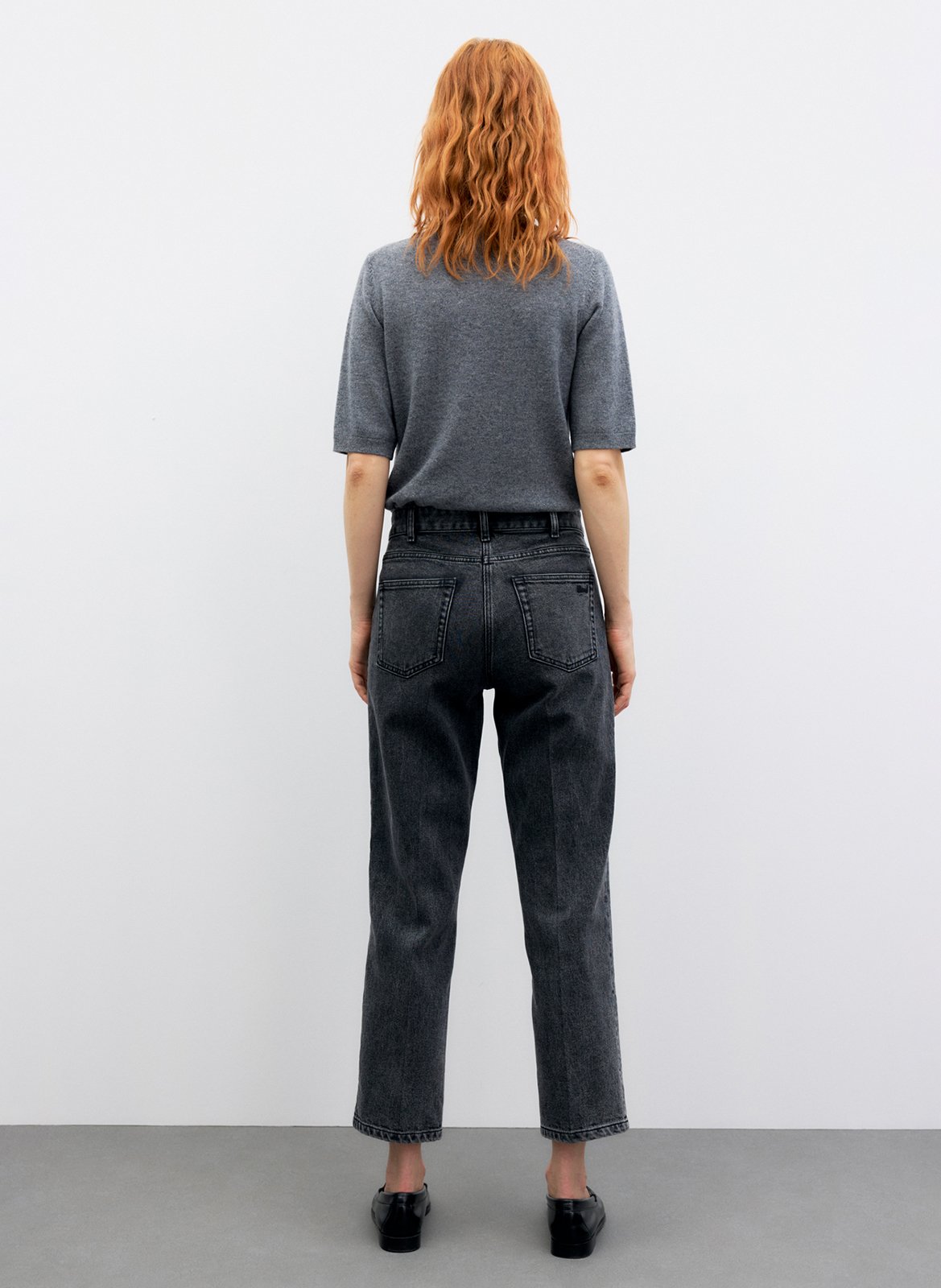 Jean droit en coton mélangé GERARD DAREL Gris