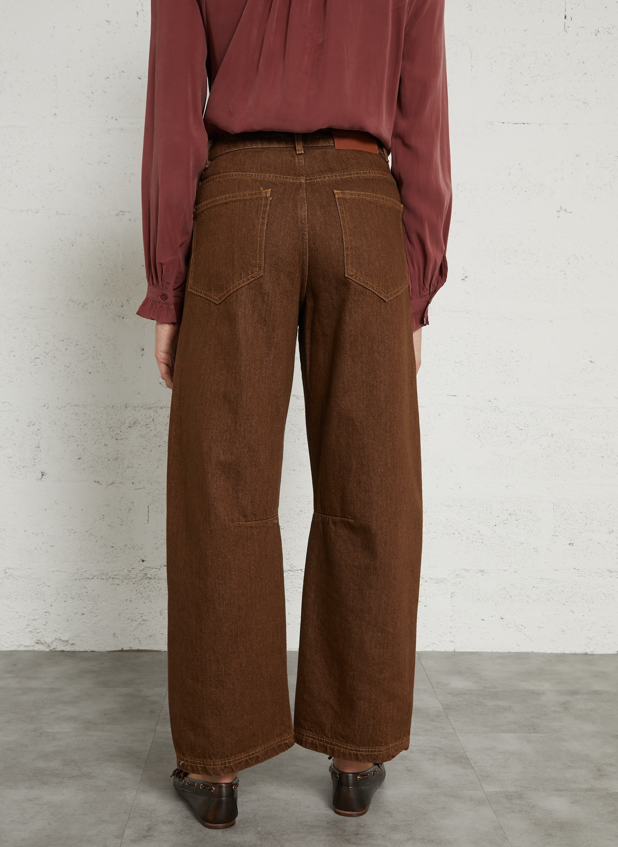 Jeansfass uni aus Baumwollmischung HOD PARIS Braun