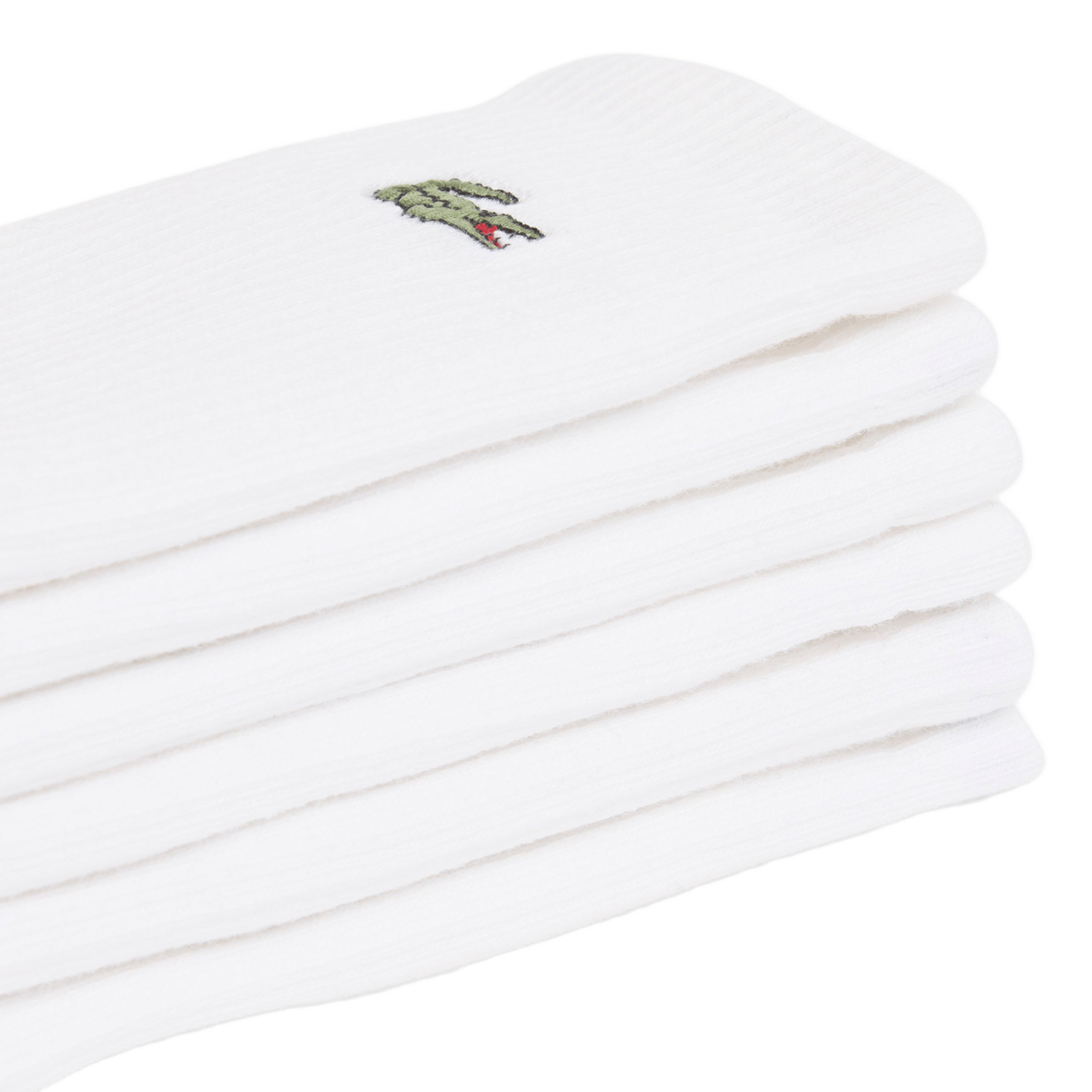 Set of 3 pairs of ribbed cotton blend socks LACOSTE White