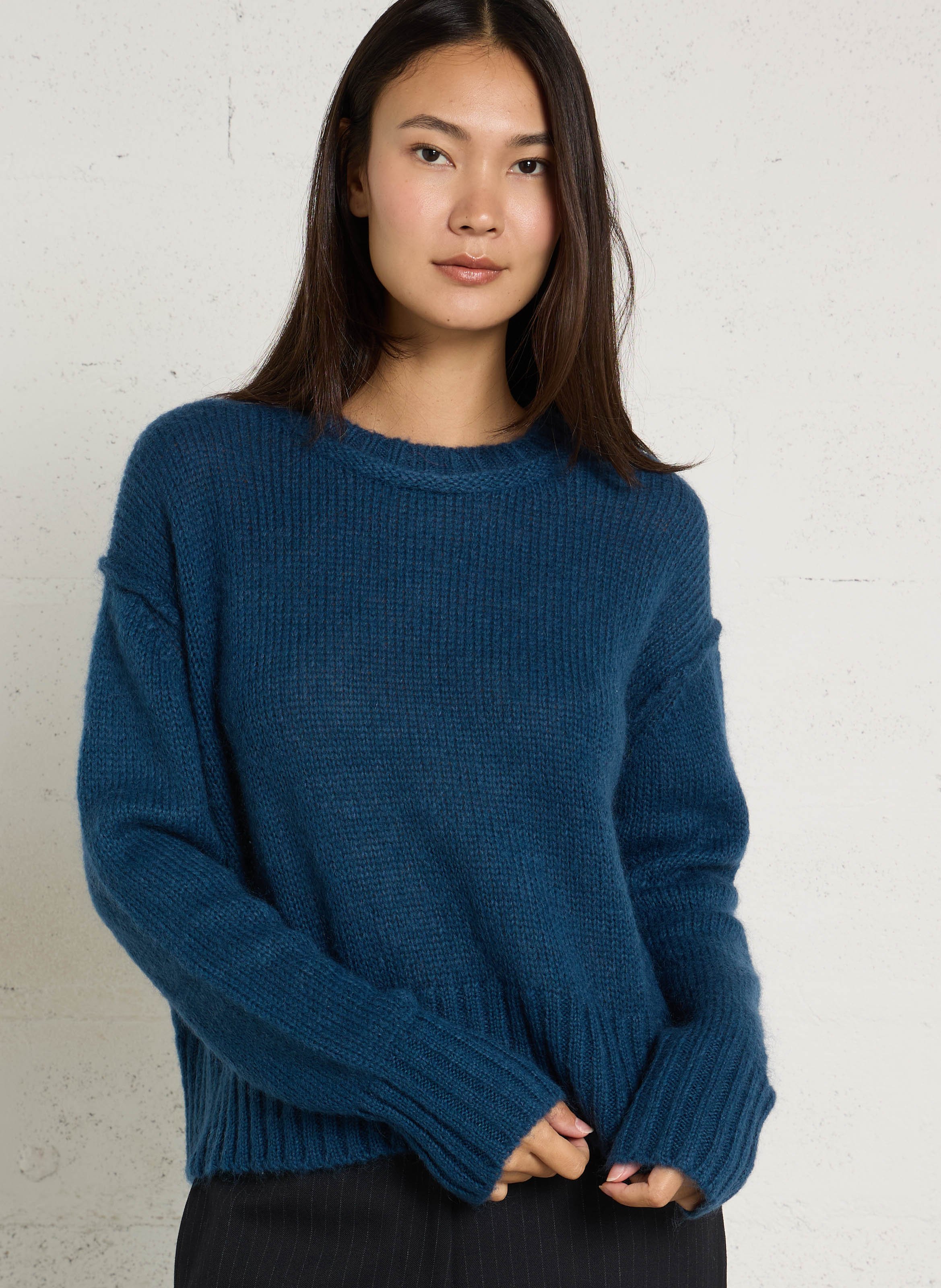 Pull col rond en laine mélangée BELLA JONES