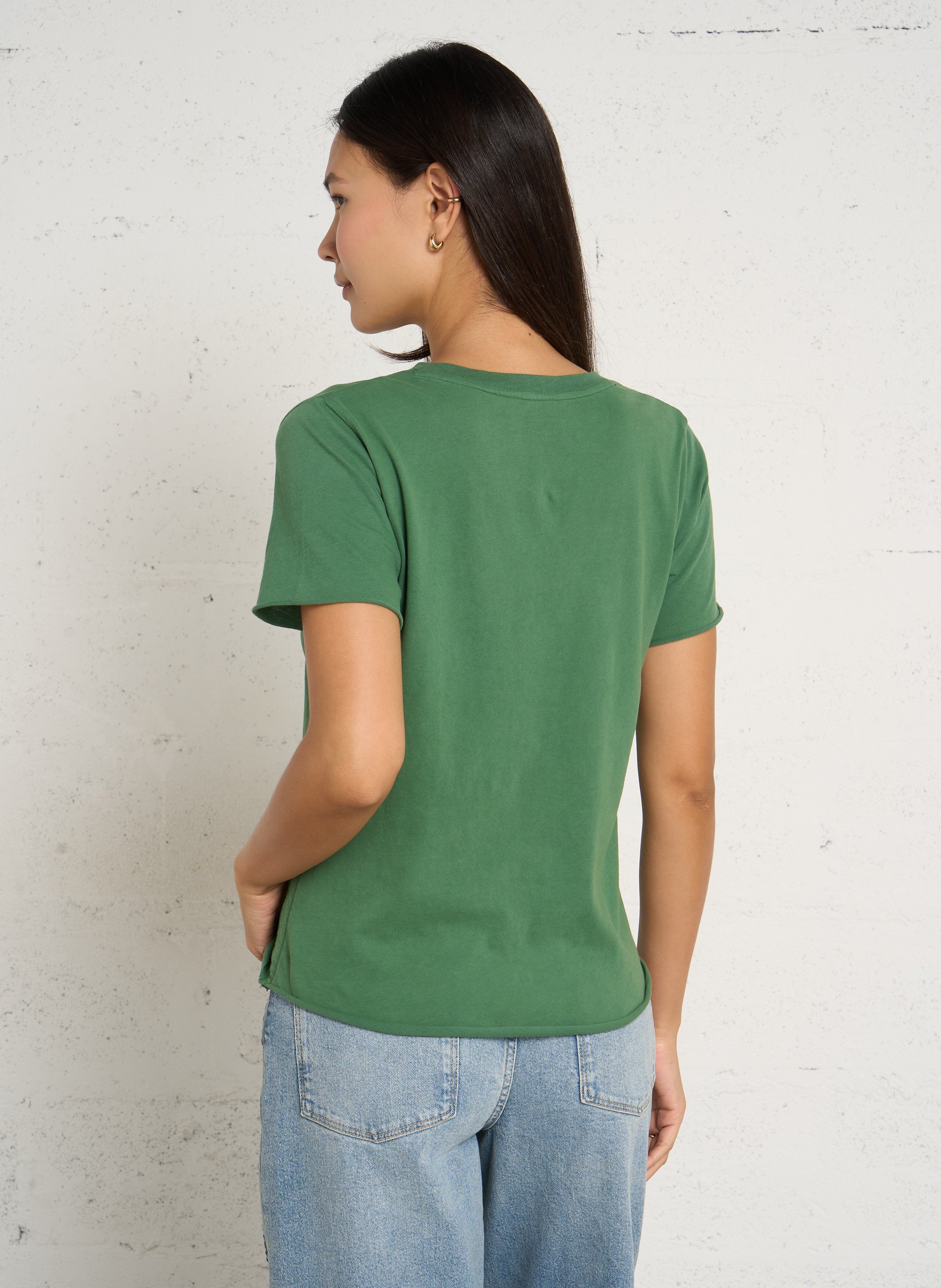 Tee-shirt imprimé en coton bio LEON & HARPER Vert