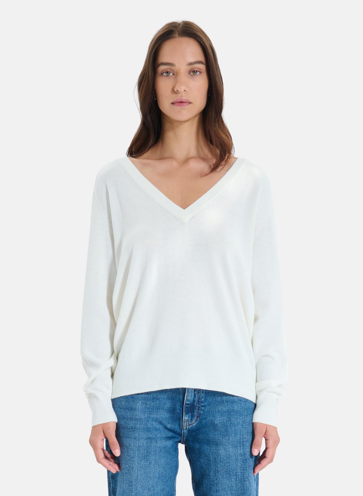 Straight V-neck sweater ZAPA