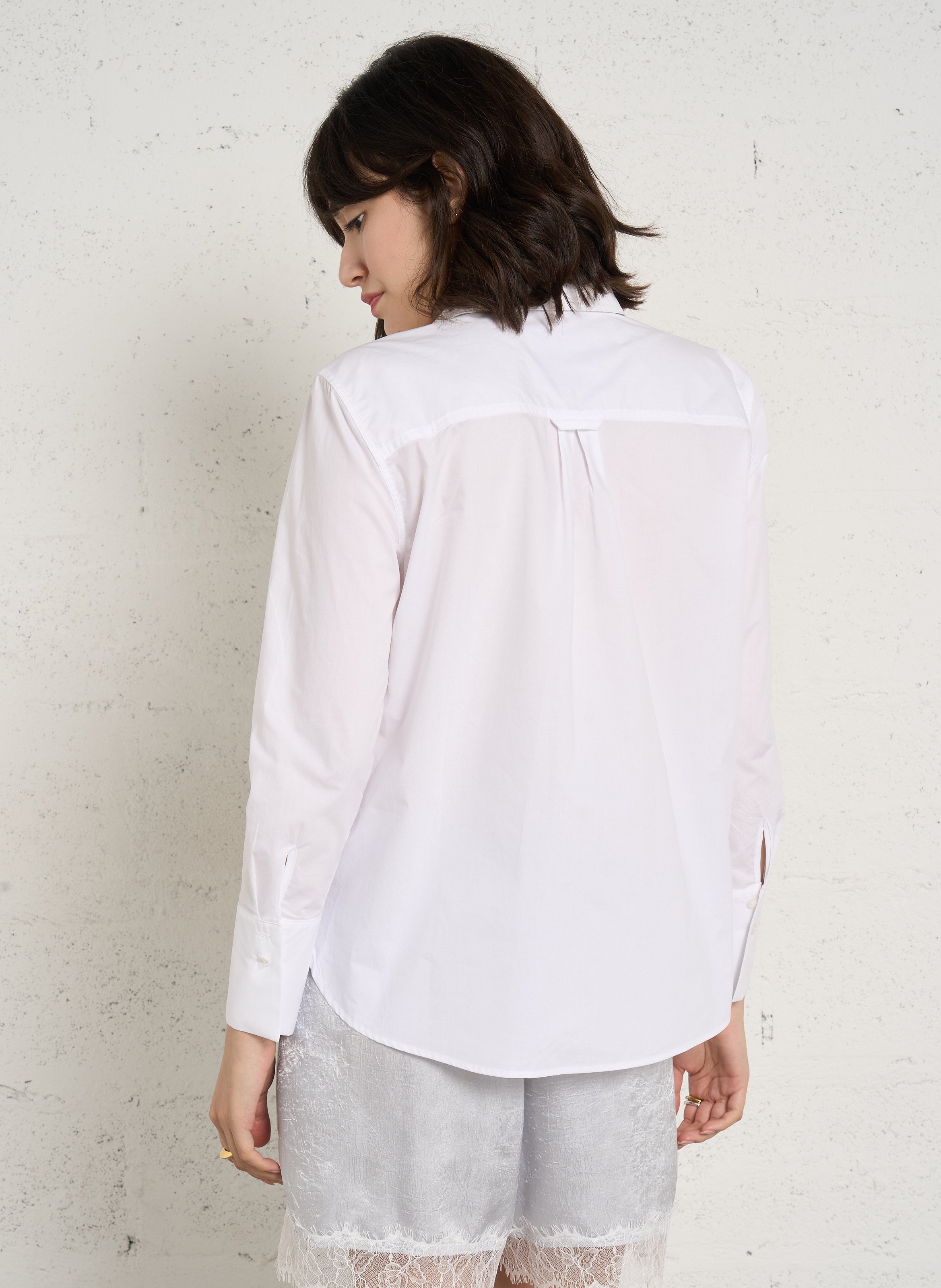 Straight cotton shirt BERENICE White