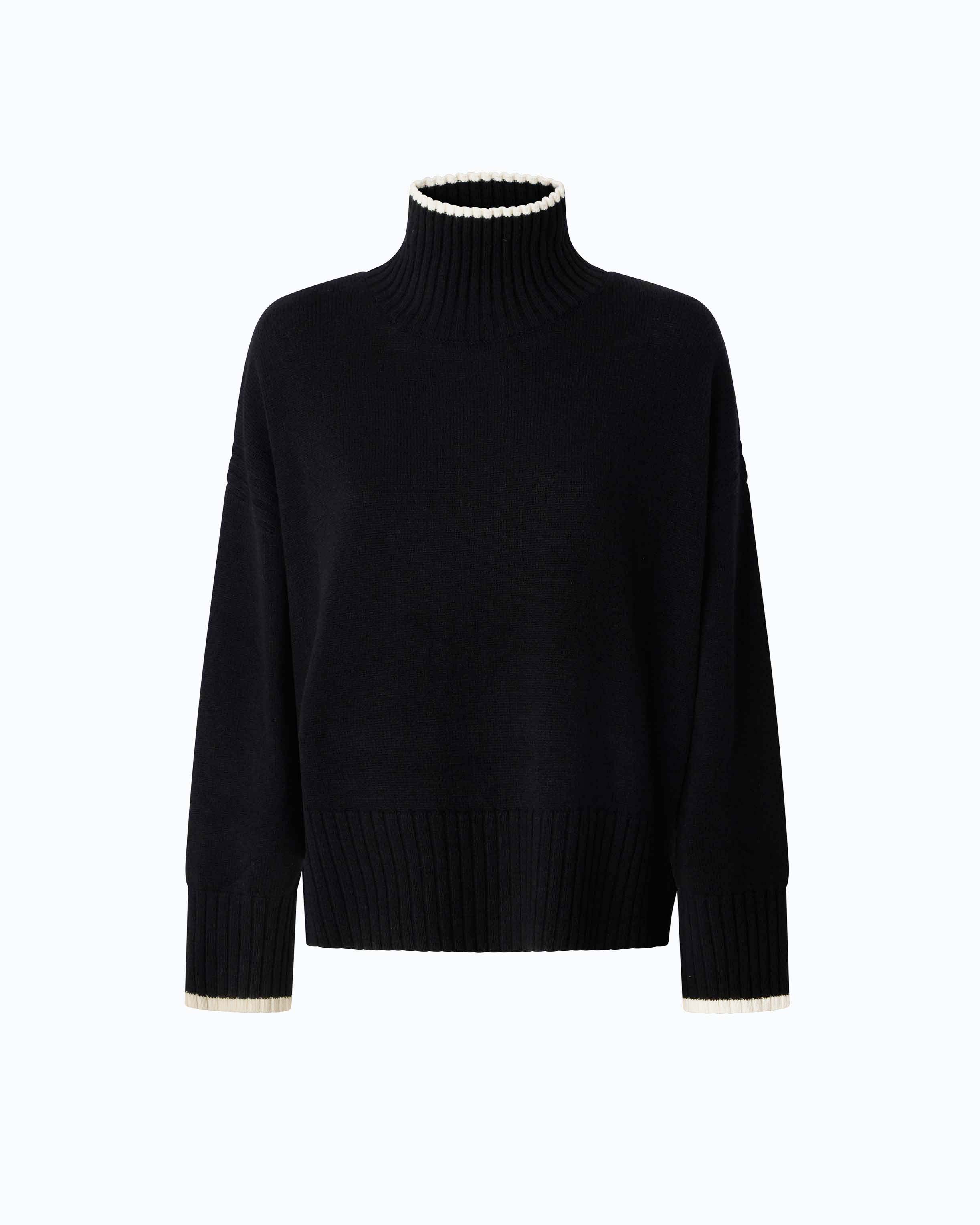 Wool and cashmere turtleneck sweater PINKO Black