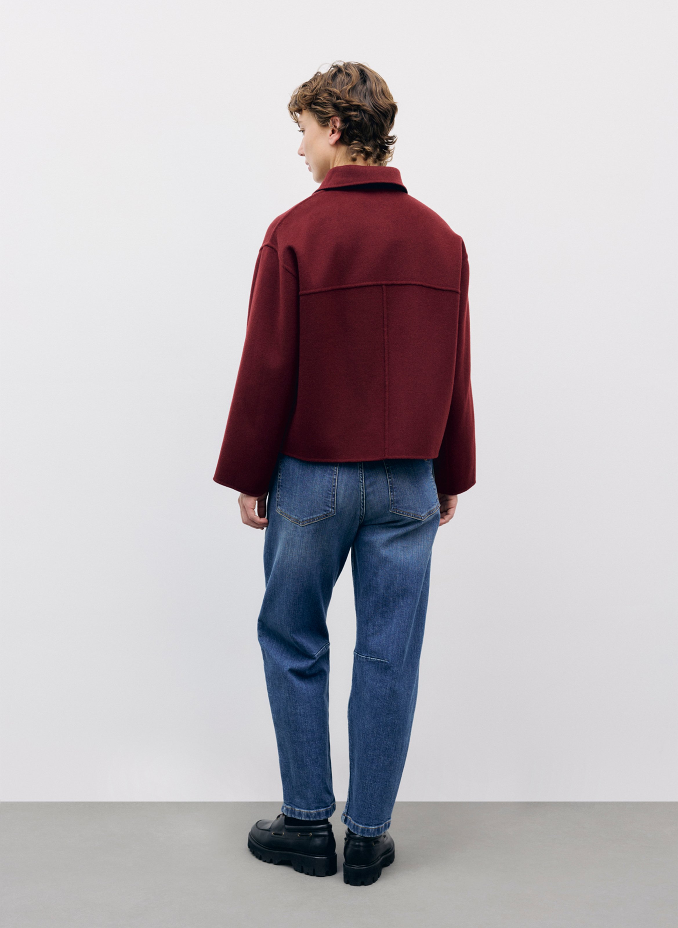 Plain buttoned wool coat GERARD DAREL Blue