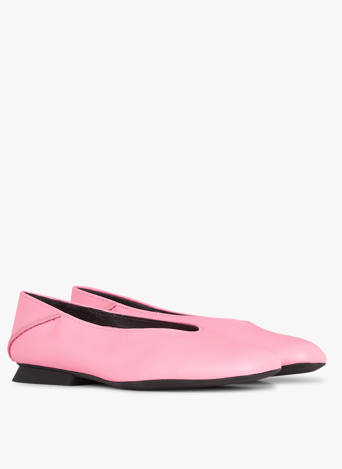 Leather Ballet Flats Medium Pink Camper - Women | Place des Tendances
